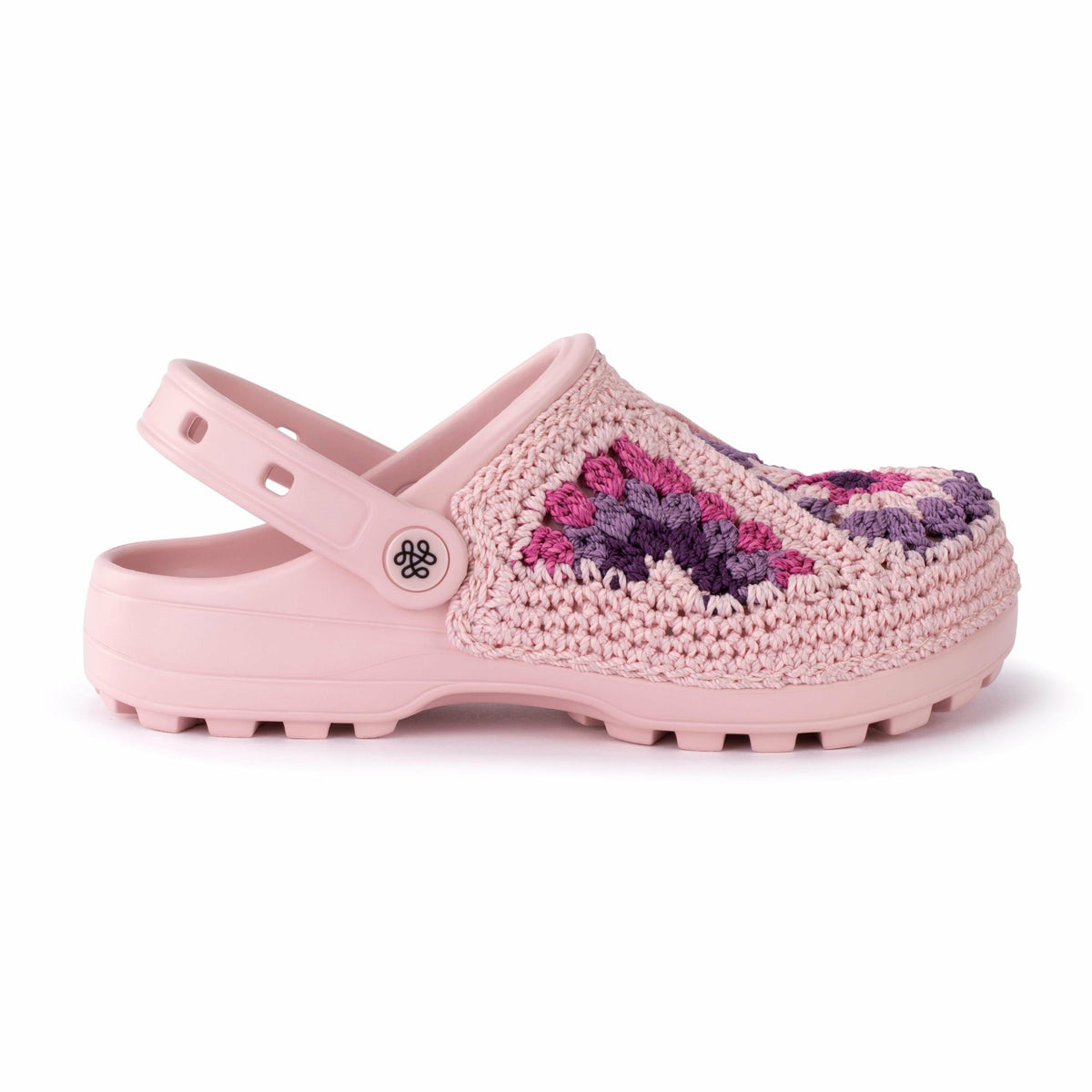 The Sak Bolo Clog in Orchid Patch Crochet