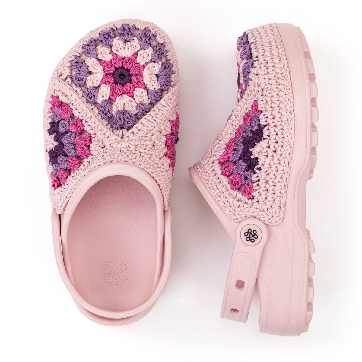 The Sak Bolo Clog in Orchid Patch Crochet