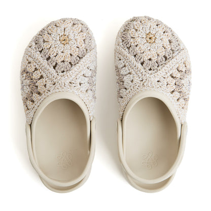 The Sak Bolo EVA Clog in Sand Patch Crochet