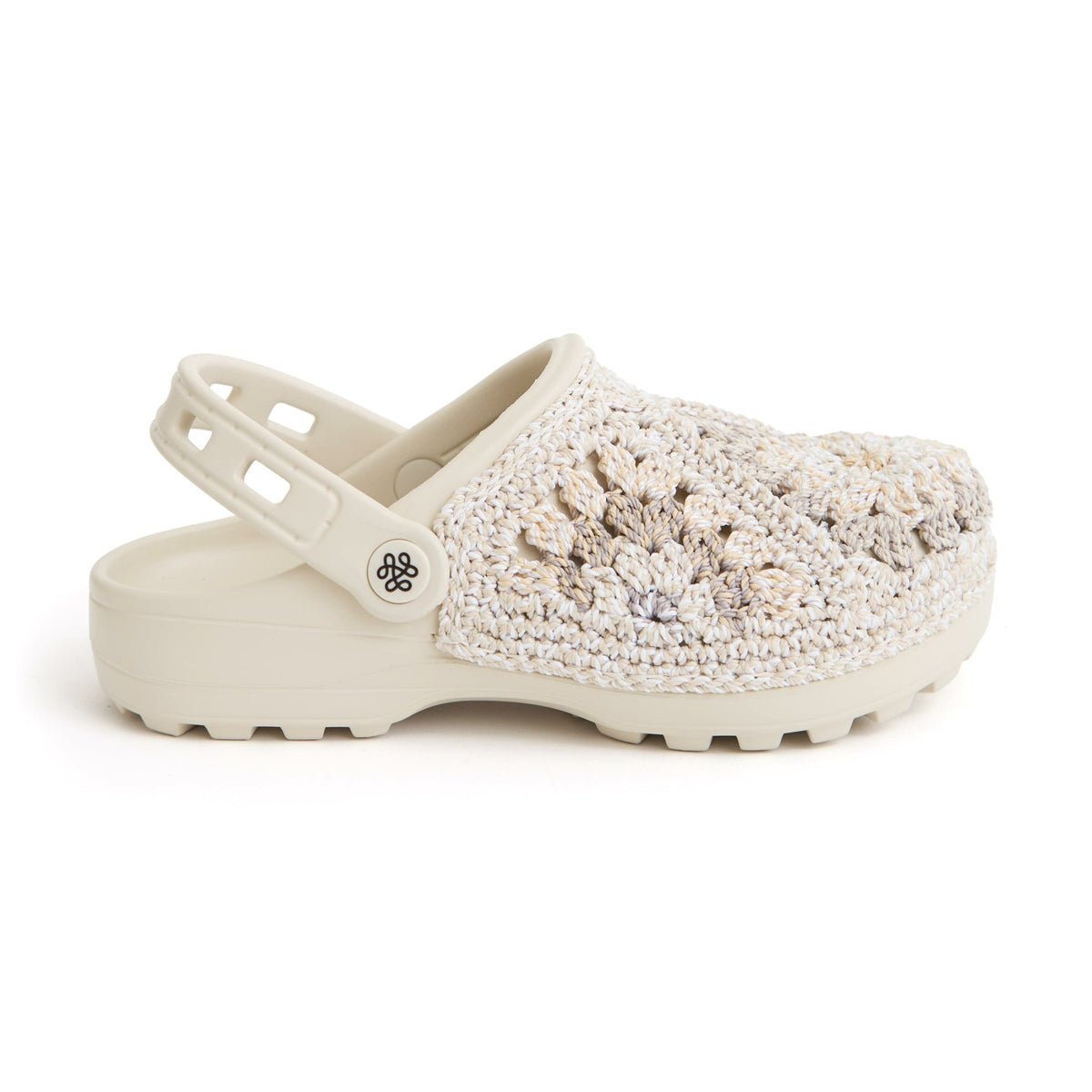 The Sak Bolo EVA Clog in Sand Patch Crochet