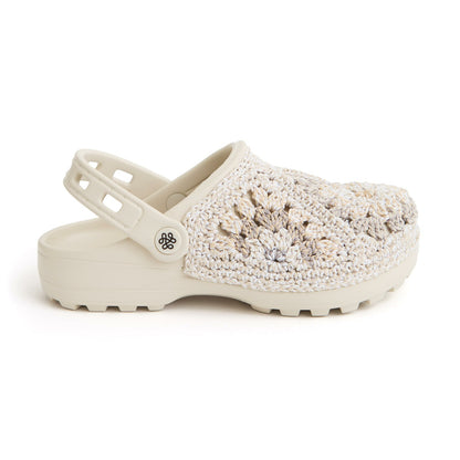 The Sak Bolo EVA Clog in Sand Patch Crochet