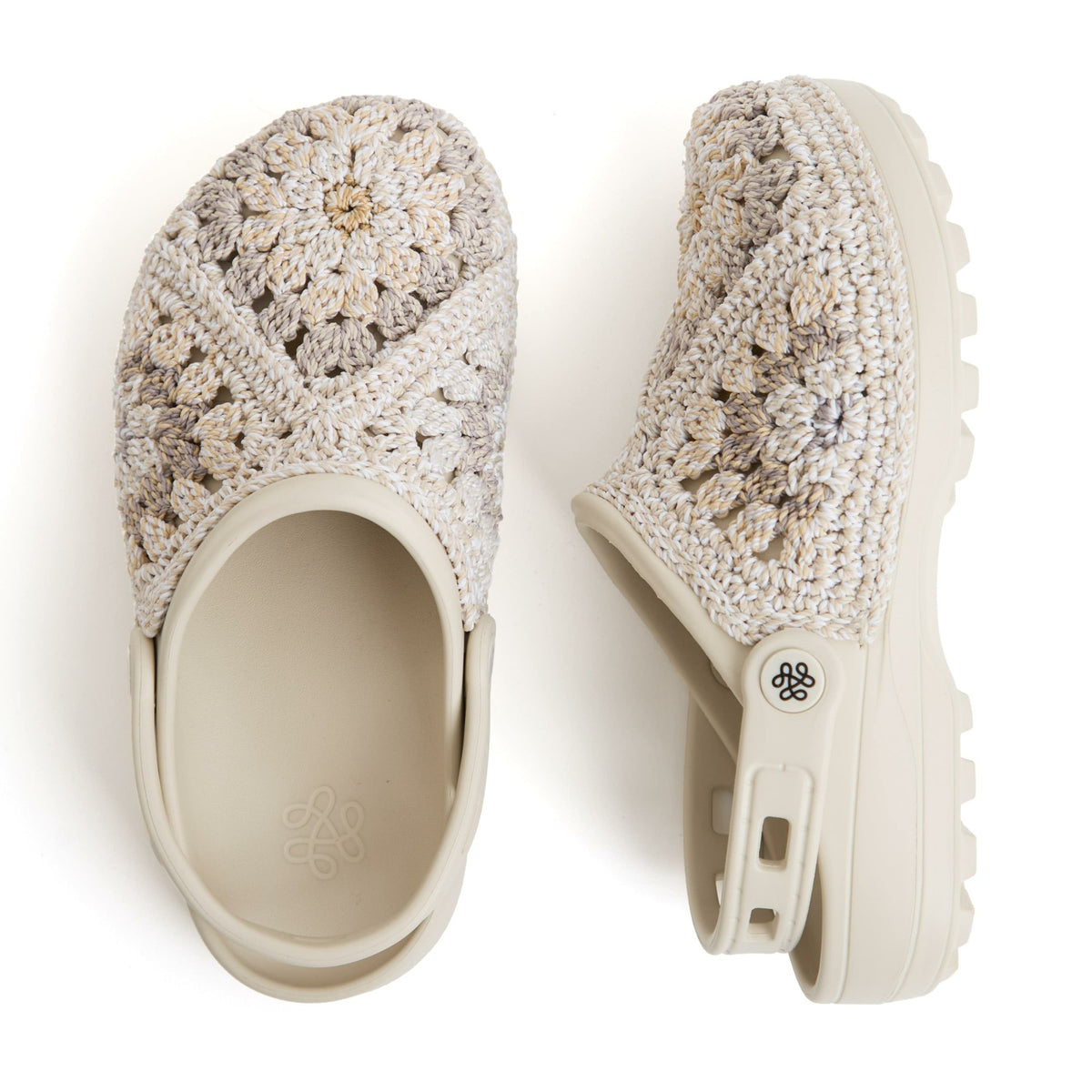 The Sak Bolo EVA Clog in Sand Patch Crochet