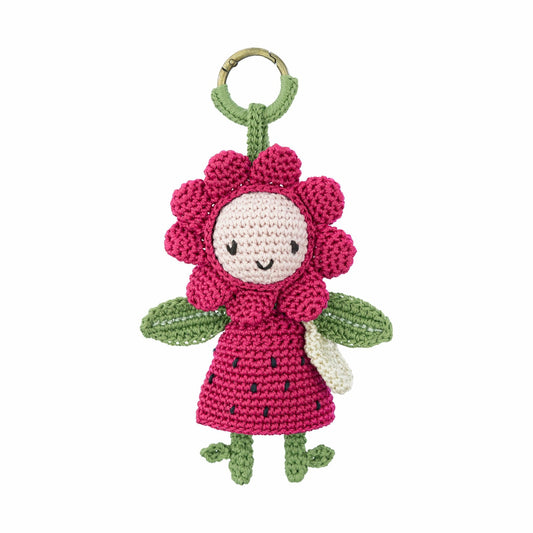 The Sak Sunbudz Sunflower Dangle in Berry Boo Crochet