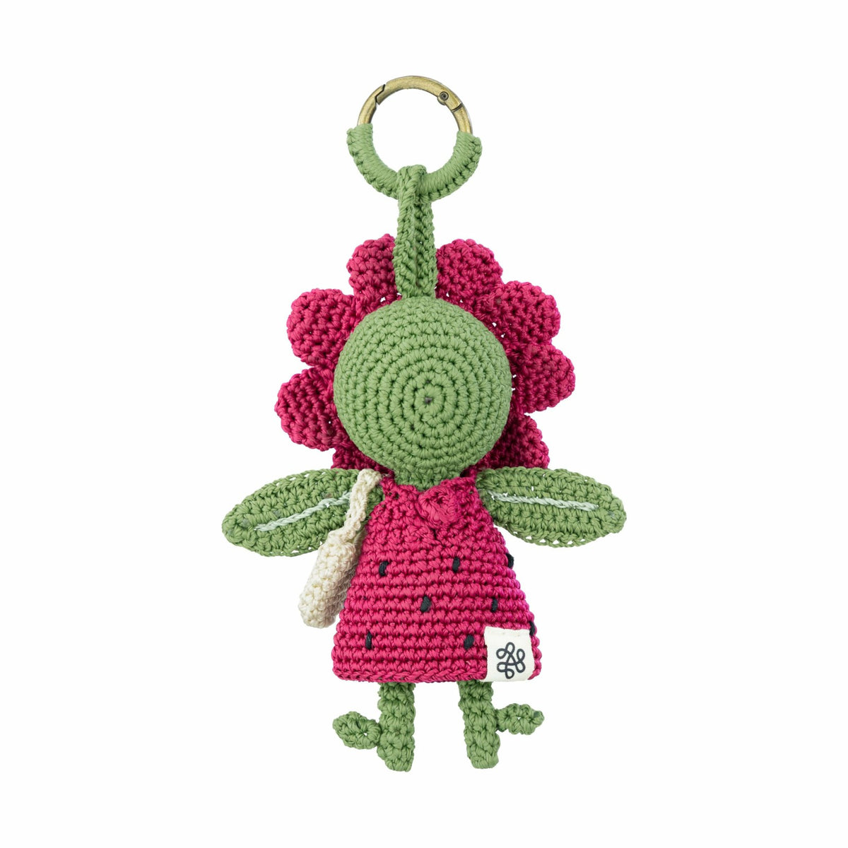 The Sak Sunbudz Sunflower Dangle in Berry Boo Crochet