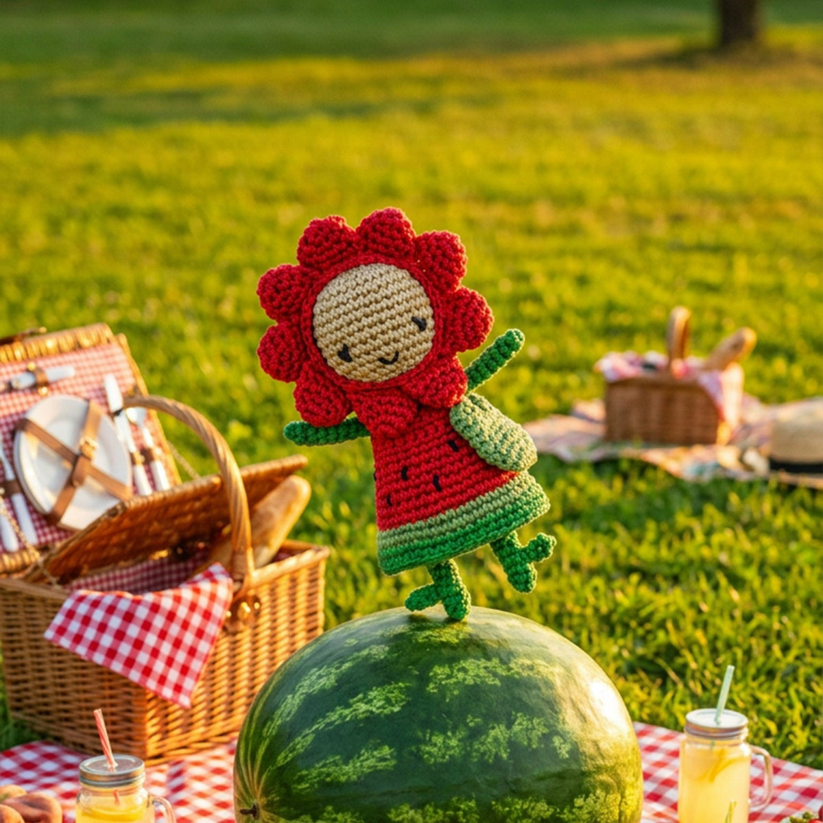 The Sak Sunbudz Sunflower Dangle in Melonee Crochet