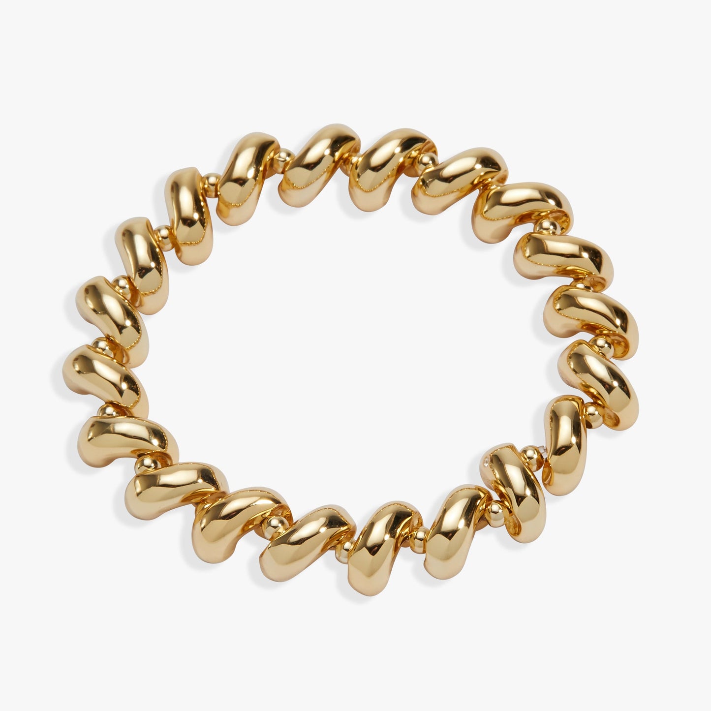 Pasta Girl Macaroni Stretch Bracelet Gold