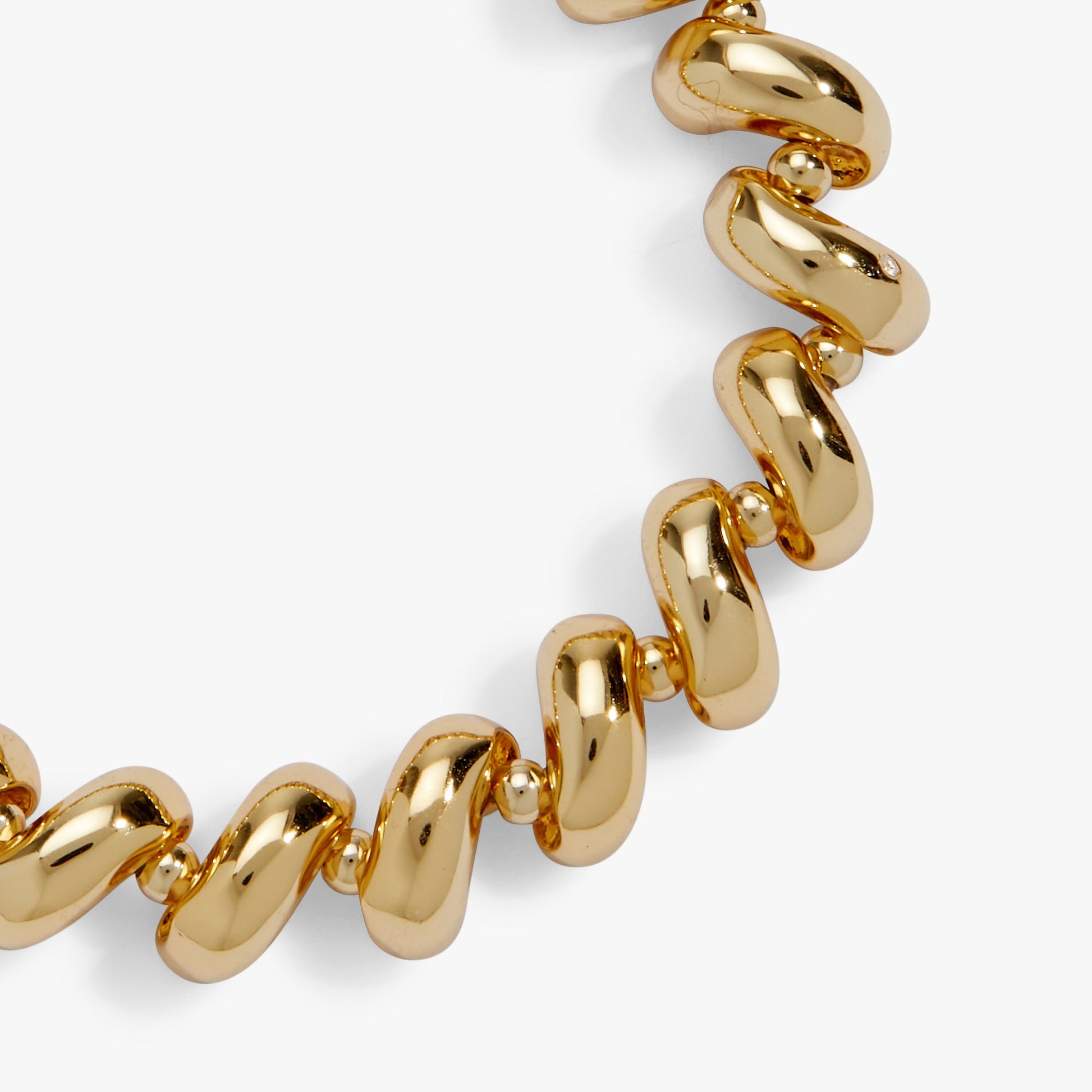 Pasta Girl Macaroni Stretch Bracelet Gold