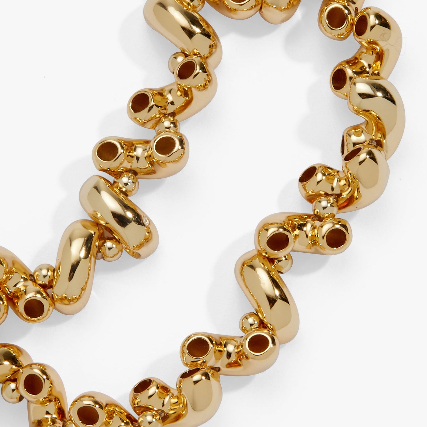 Pasta Girl Macaroni Stretch Bracelet Gold