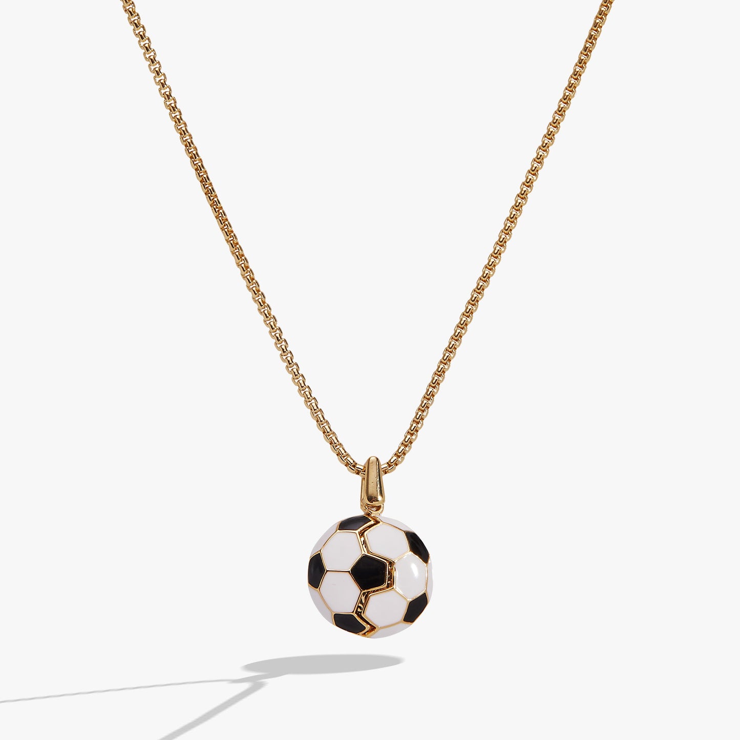 Soccer Ball "Control The Ball, Command The Game" Locket Necklace Gold