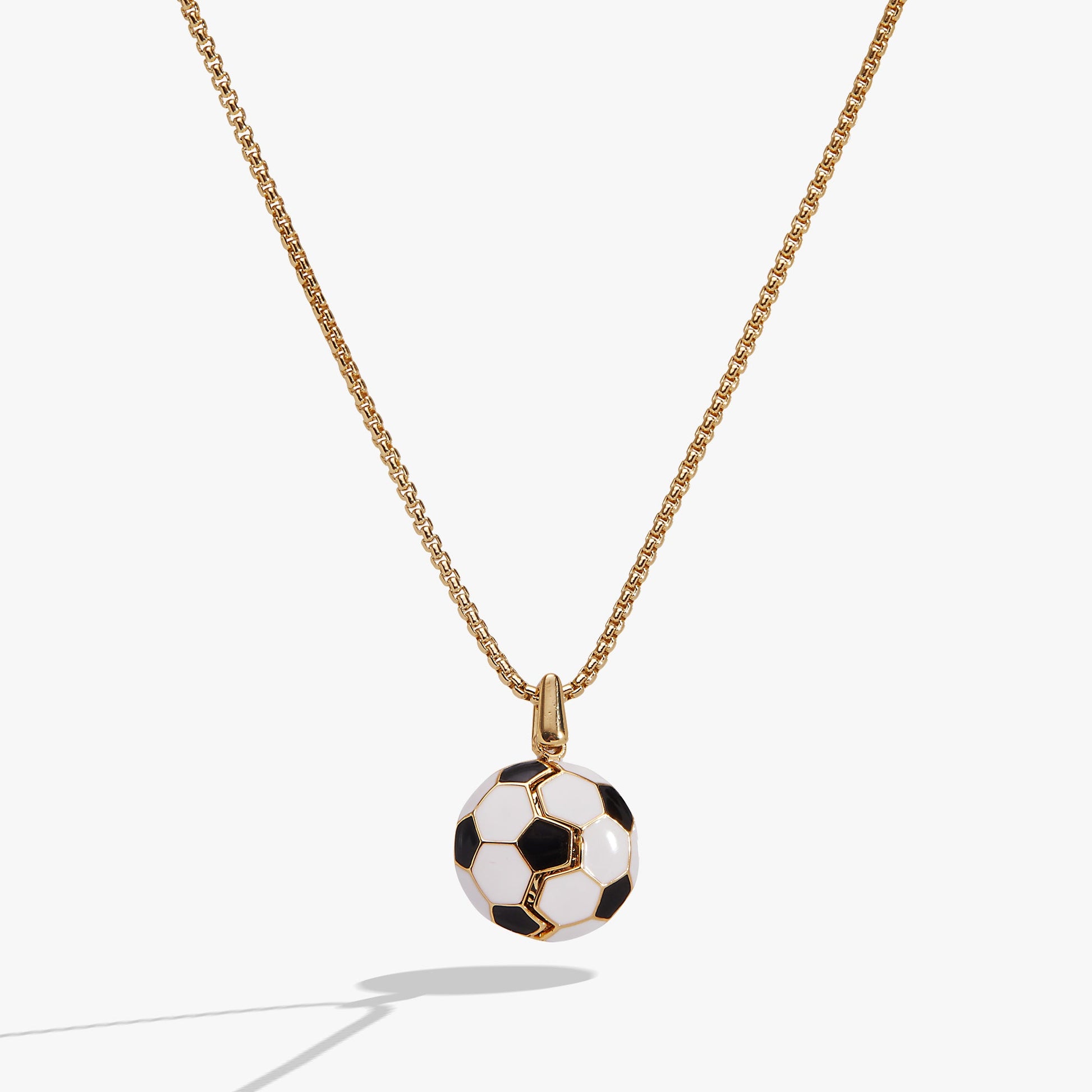 Soccer Ball "Control The Ball, Command The Game" Locket Necklace Gold