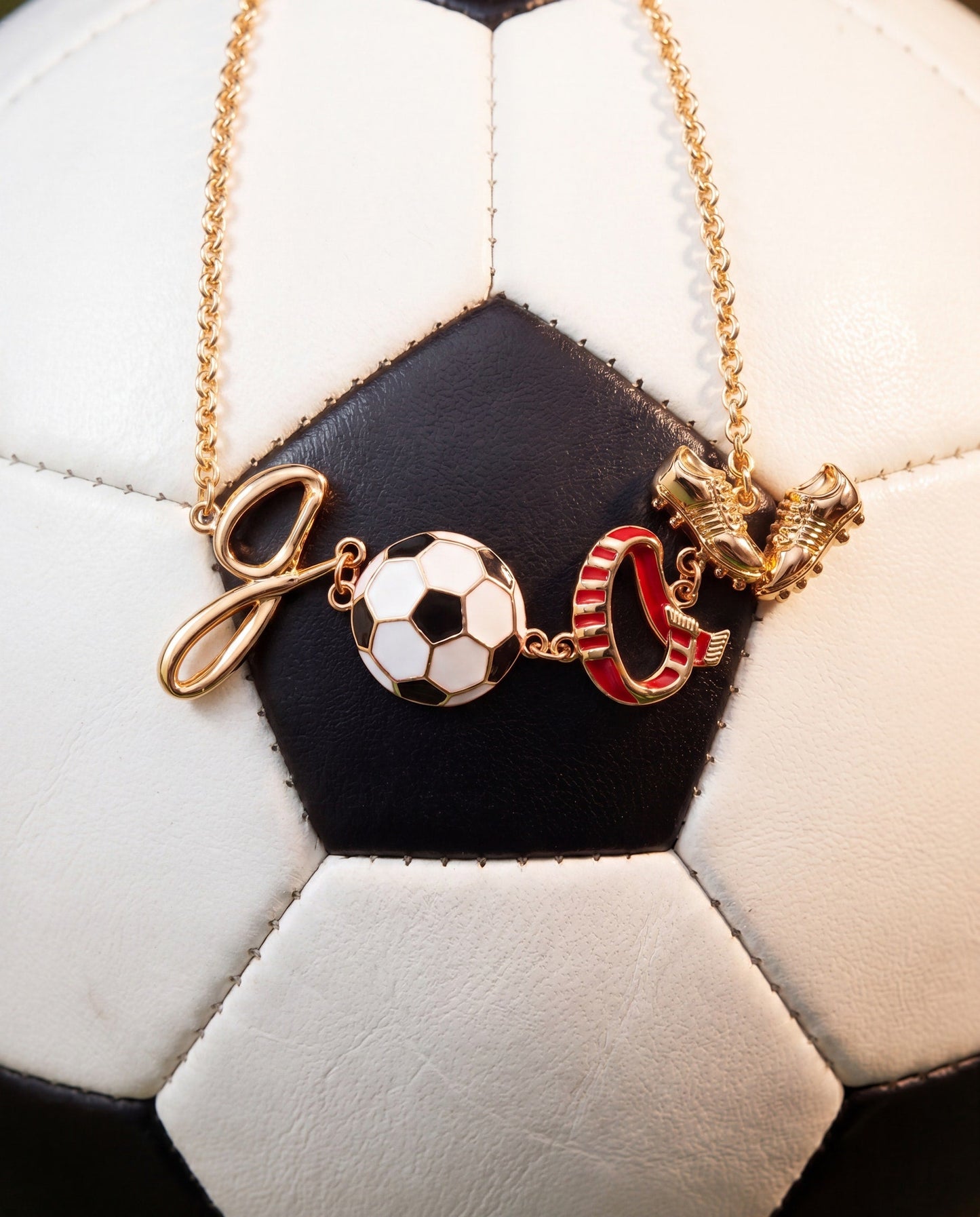 Soccer GOAL Linear Bracelet Gold