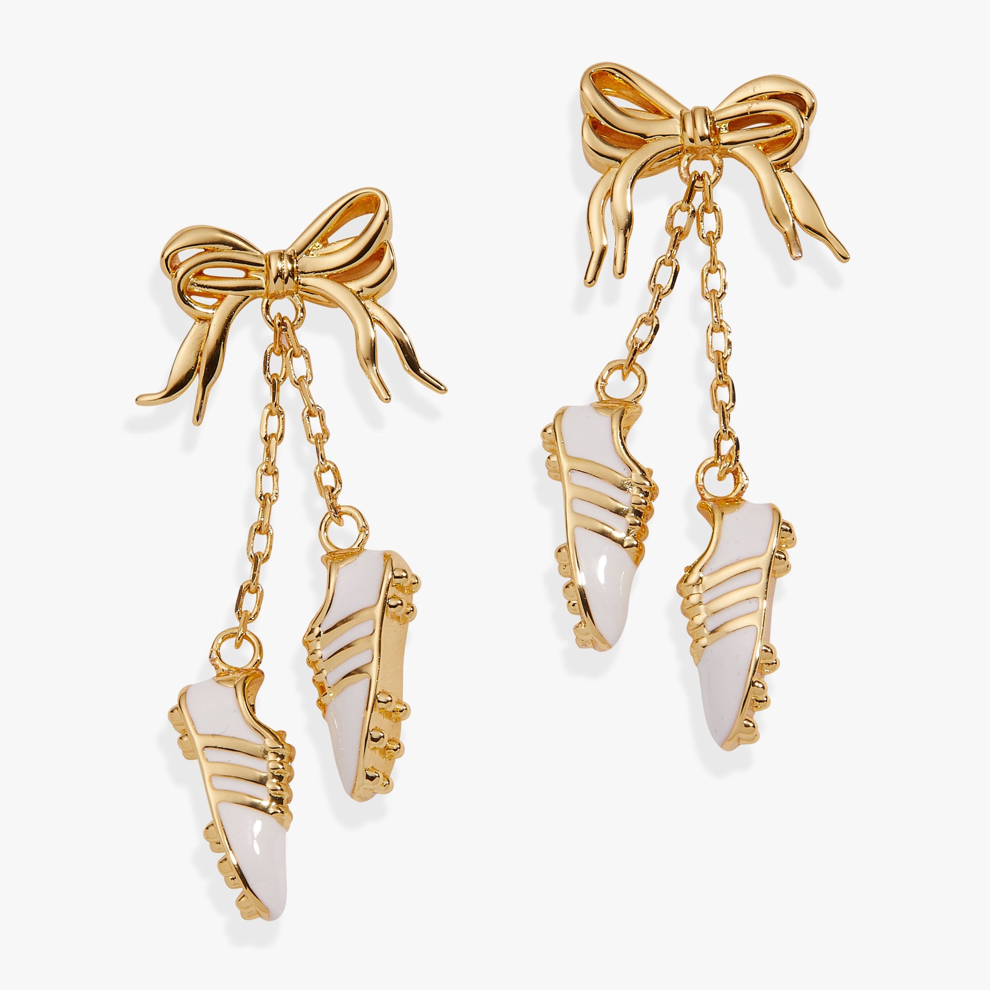 Soccer Cleats Earrings Gold