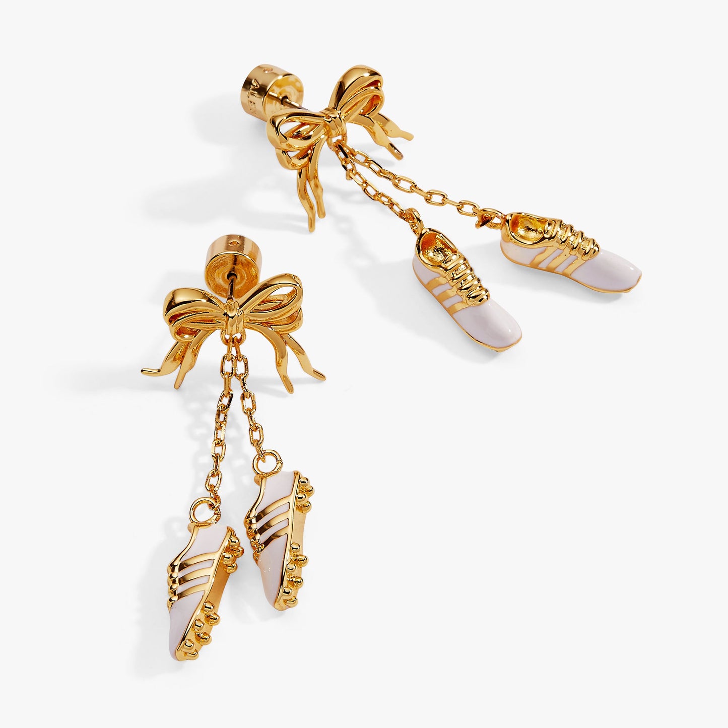Soccer Cleats Earrings Gold