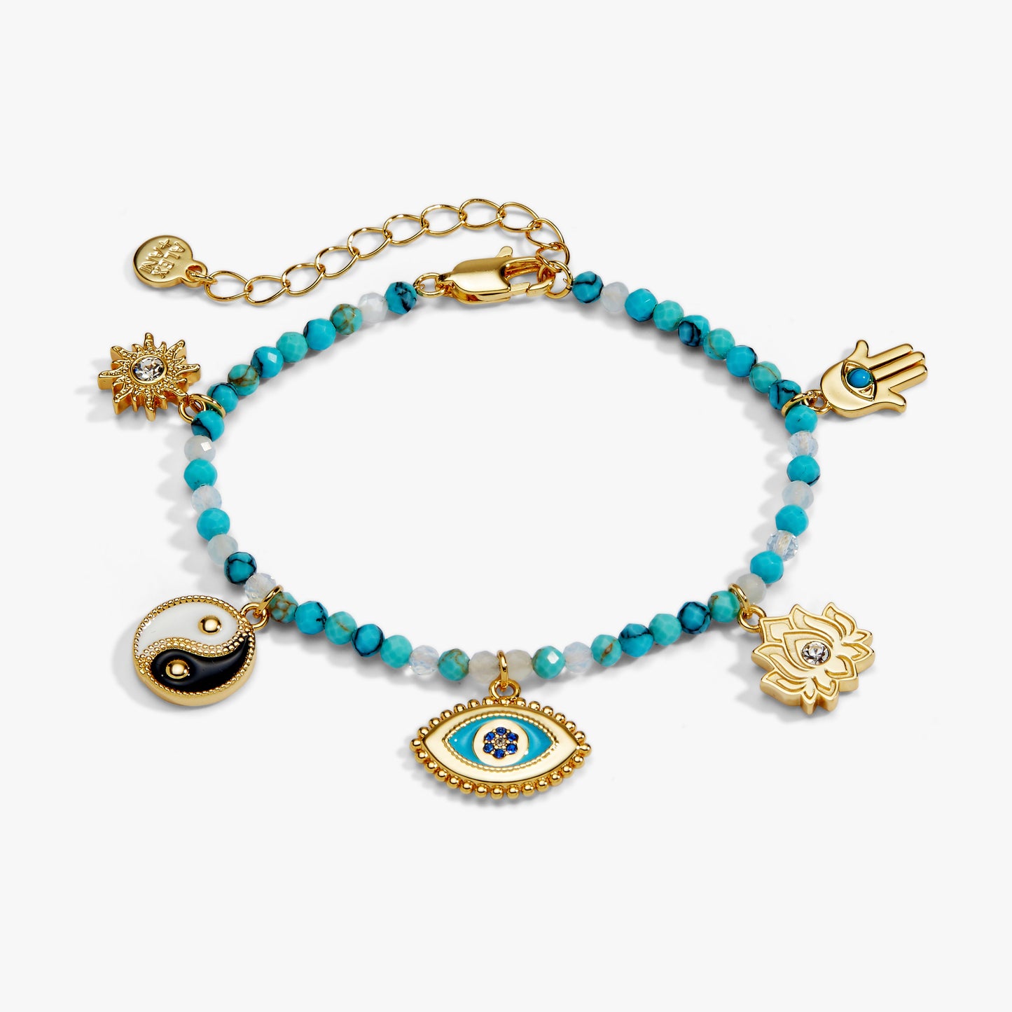 Healing Stone Charm Bracelet Gold