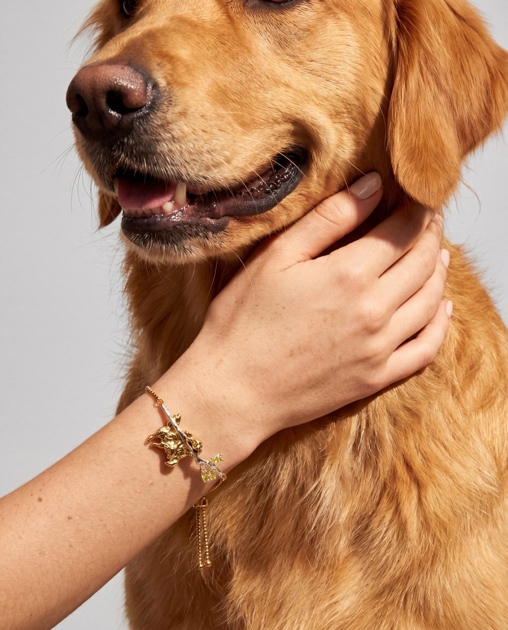 Golden Retriever Bracelet Two Tone