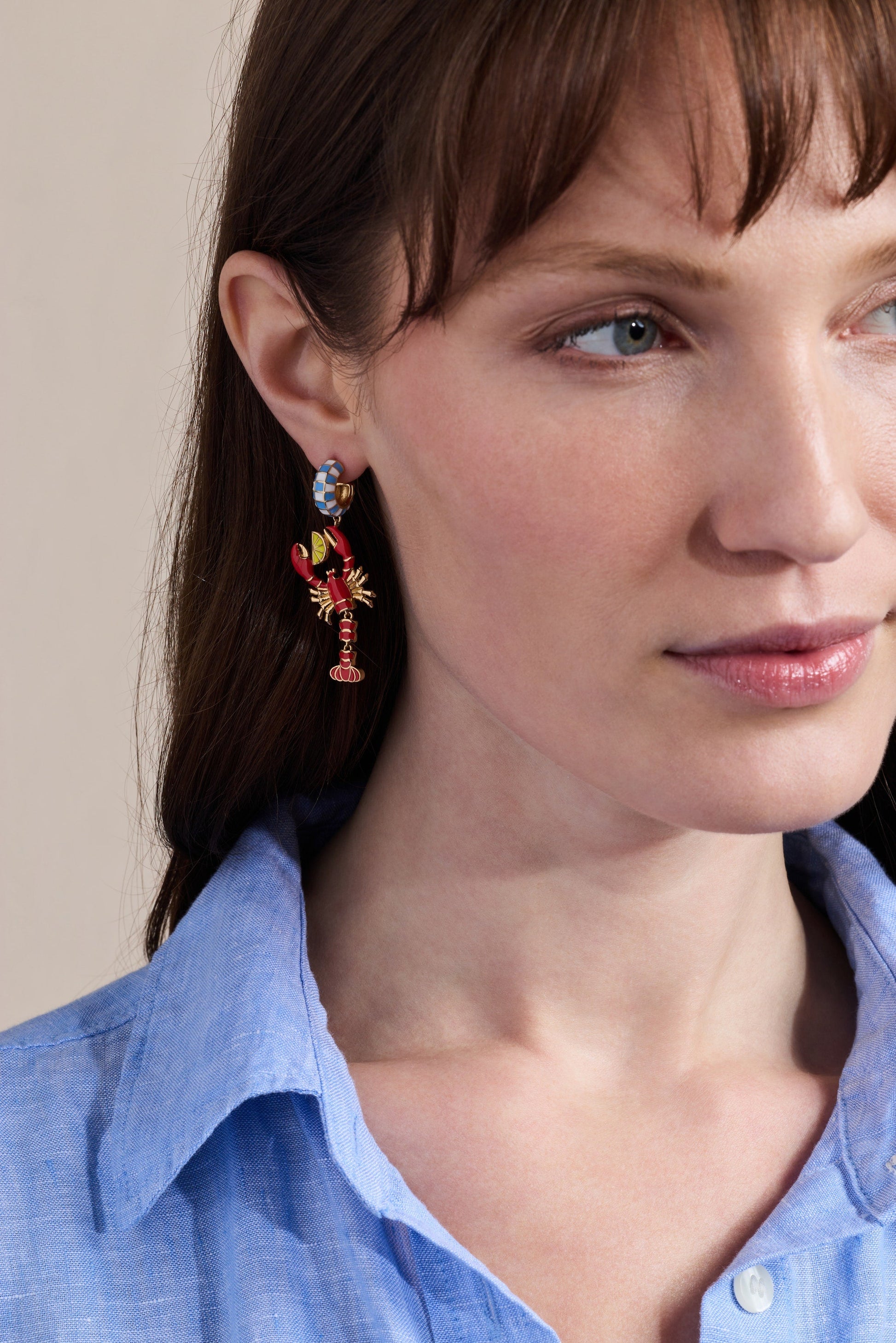 Lobster Boil Statement Earring Gold
