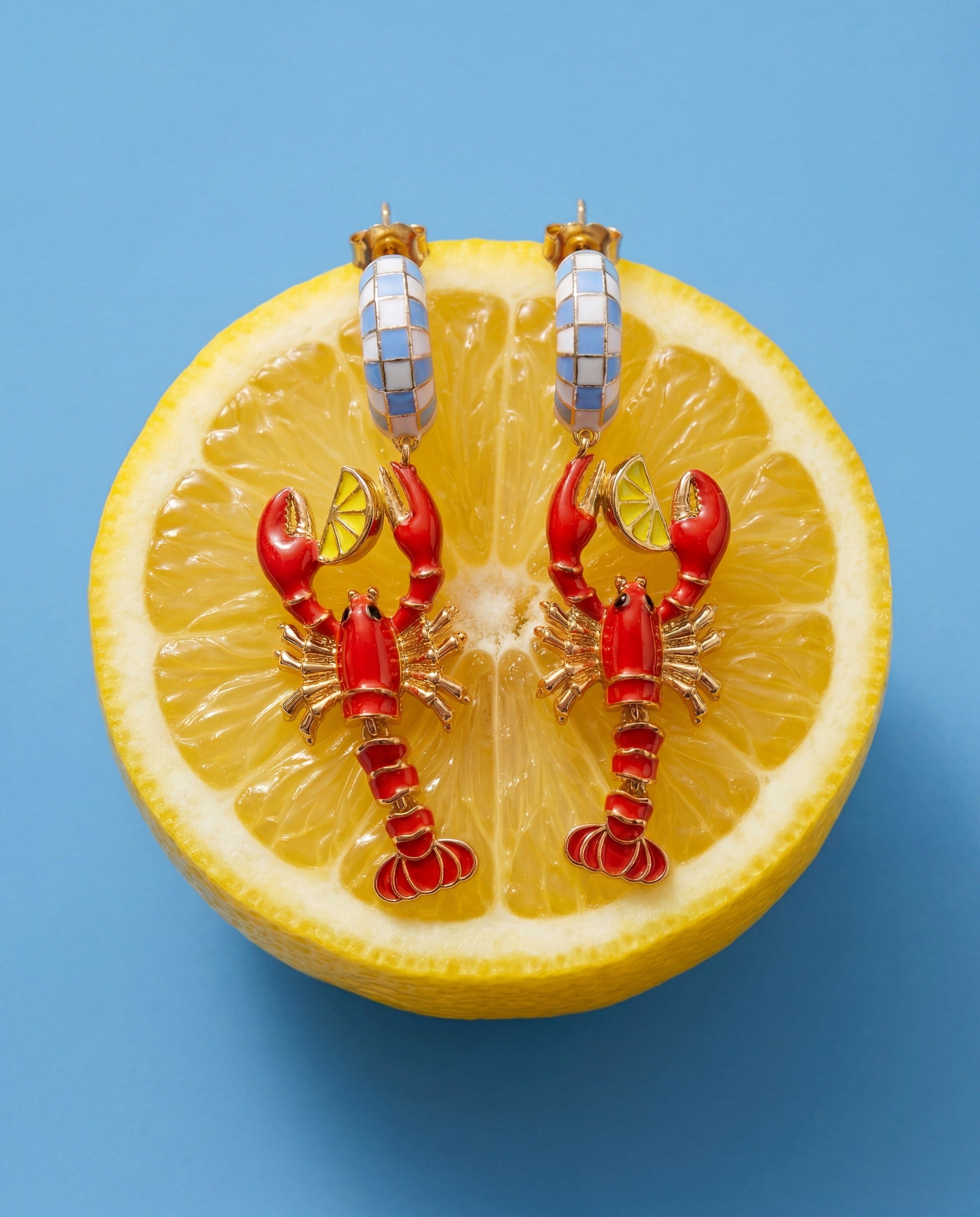 Lobster Boil Statement Earring Gold