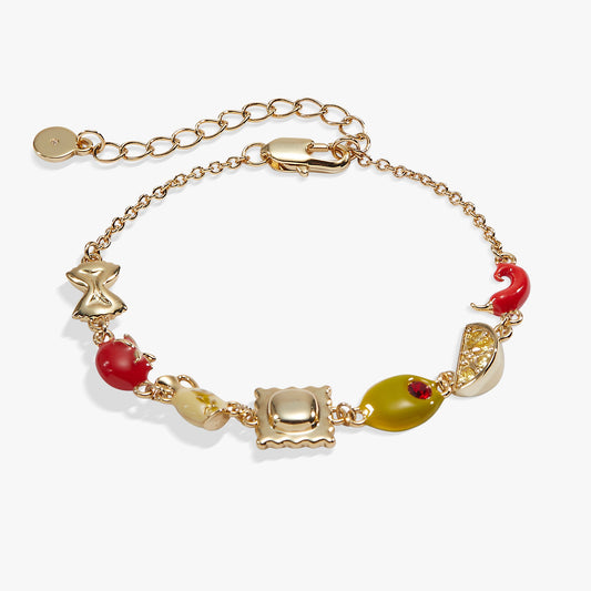Pasta Girl Linear Bracelet Gold