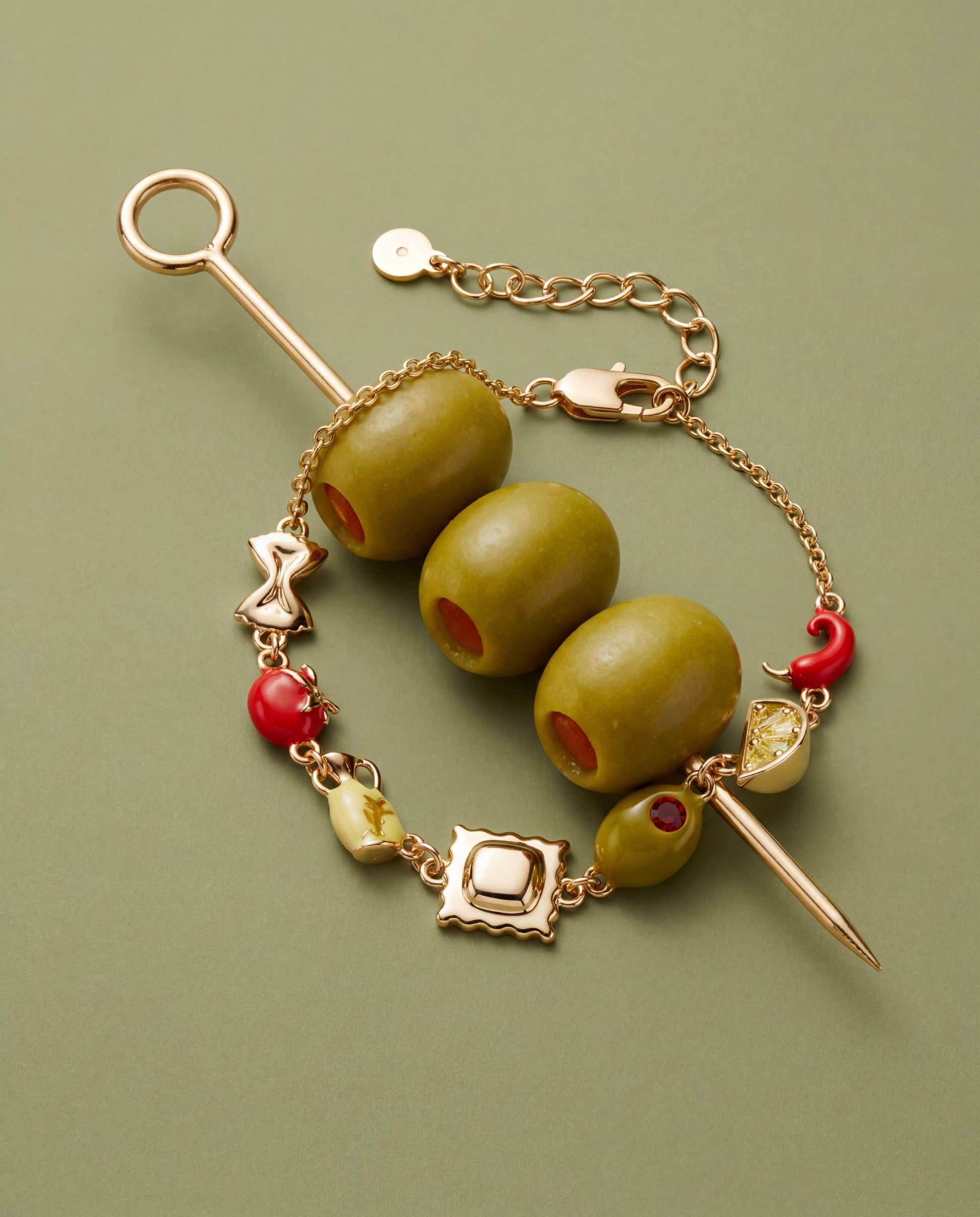 Pasta Girl Linear Bracelet Gold