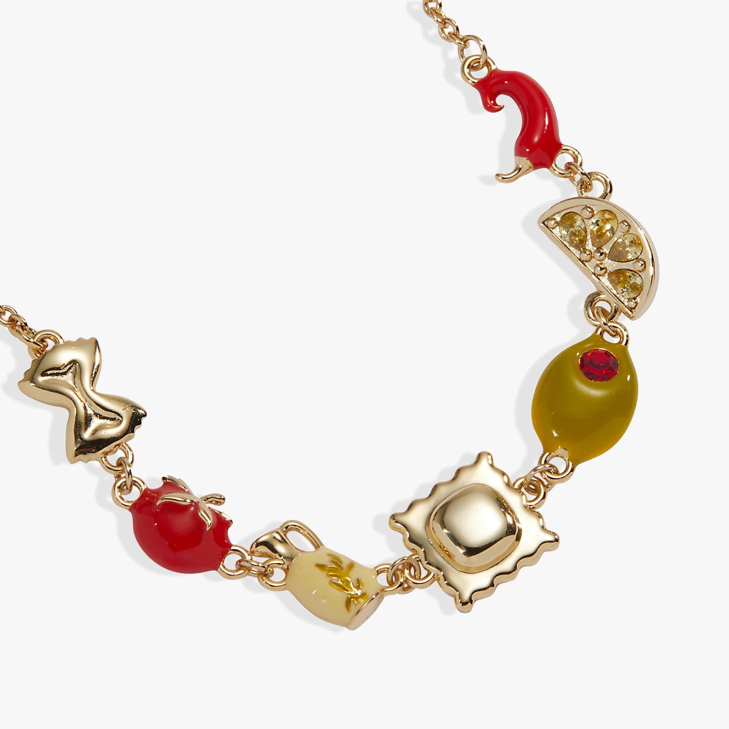 Pasta Girl Linear Bracelet Gold