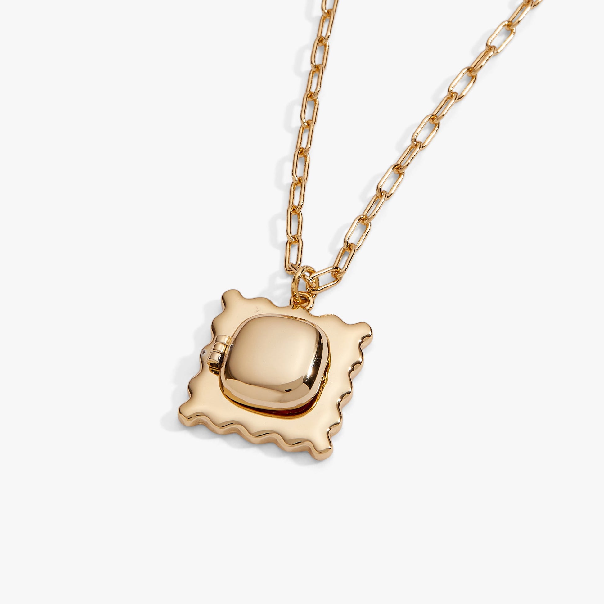 Pasta Girl 'Anything Is Pastable' Ravioli Locket Pendant Gold
