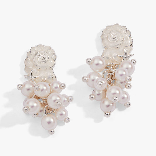 Salt + Sea Pearl Statement Earrings Silver