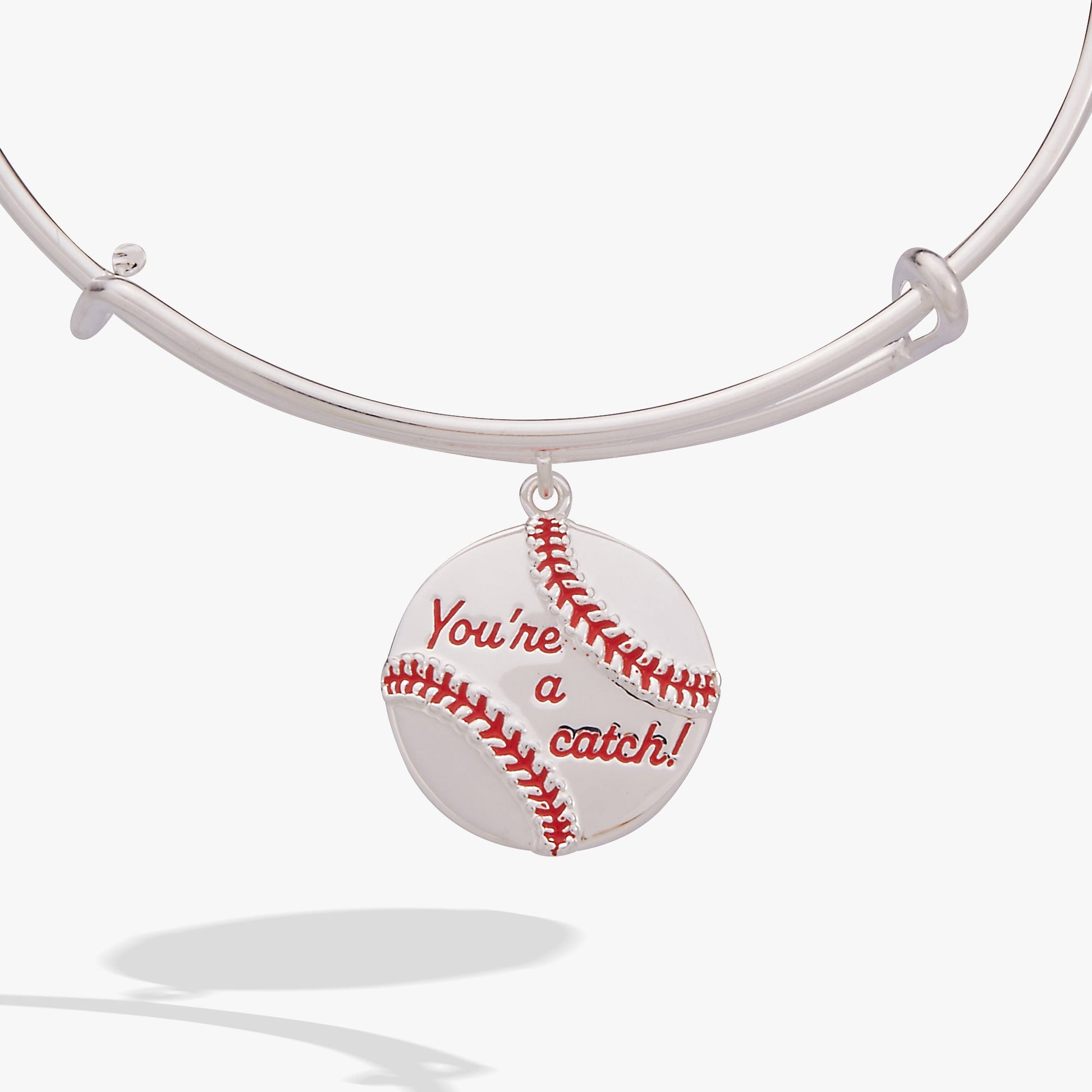 "You're a Catch" Charm Bangle Silver