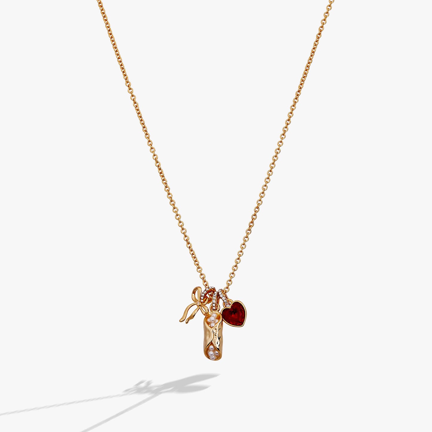 There Cannoli Be You Multi Charm Cluster Necklace Gold