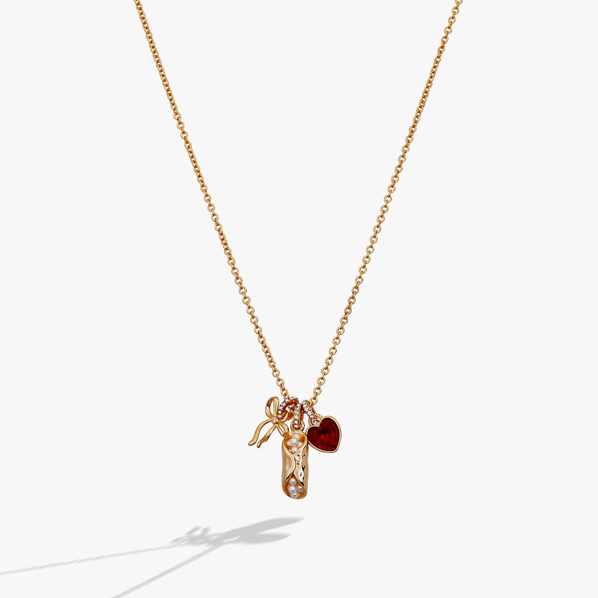 There Cannoli Be You Multi Charm Cluster Necklace Gold