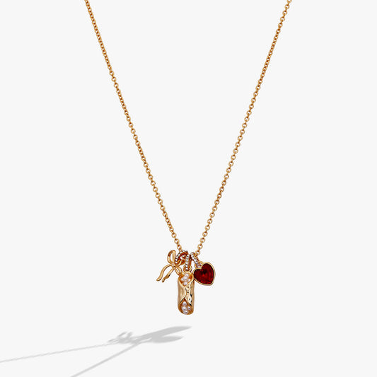 There Cannoli Be You Multi Charm Cluster Necklace Gold