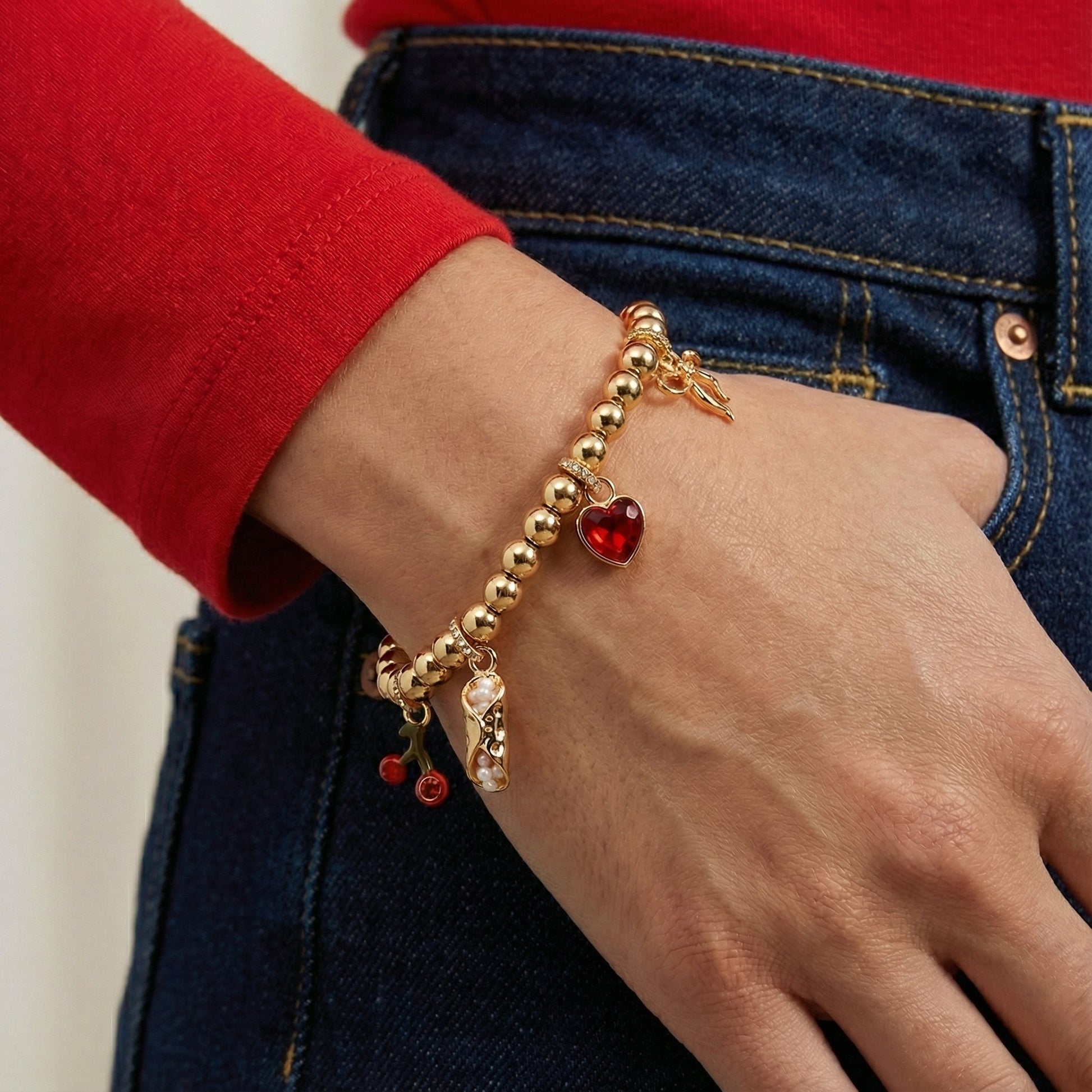 There Cannoli Be You Charm Stretch Gold