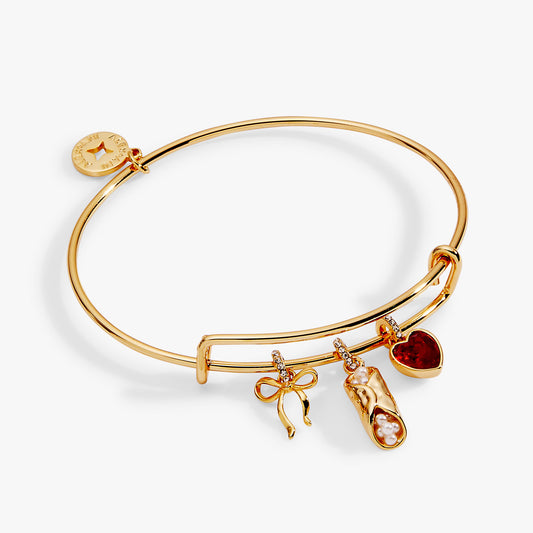 There Cannoli Be You Multi Charm Bangle Gold