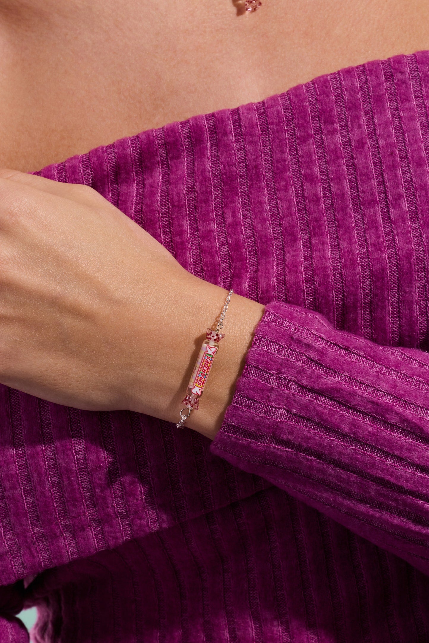 Smarties® Pull Chain Bracelet Silver