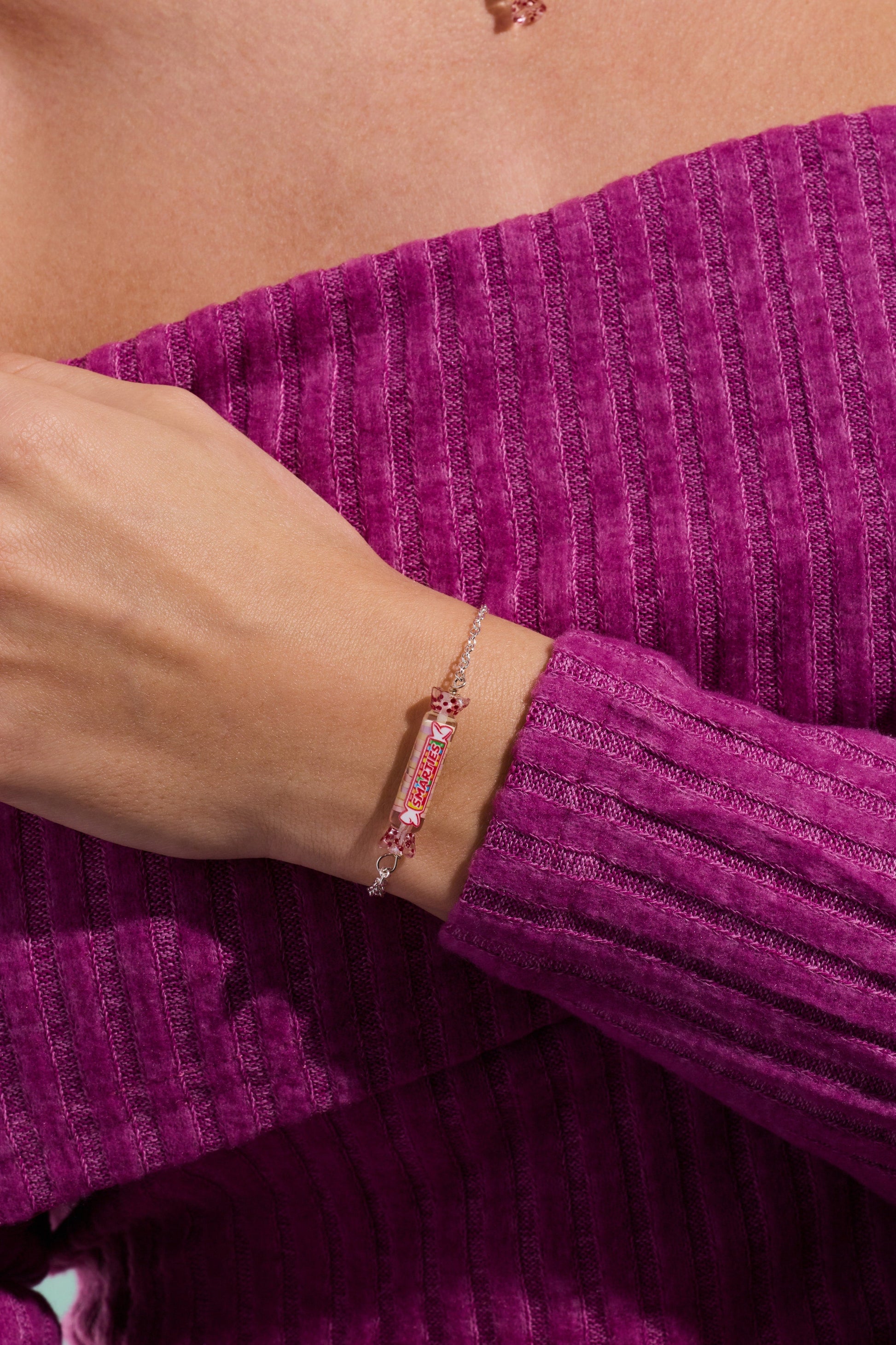 Smarties® Pull Chain Bracelet Silver