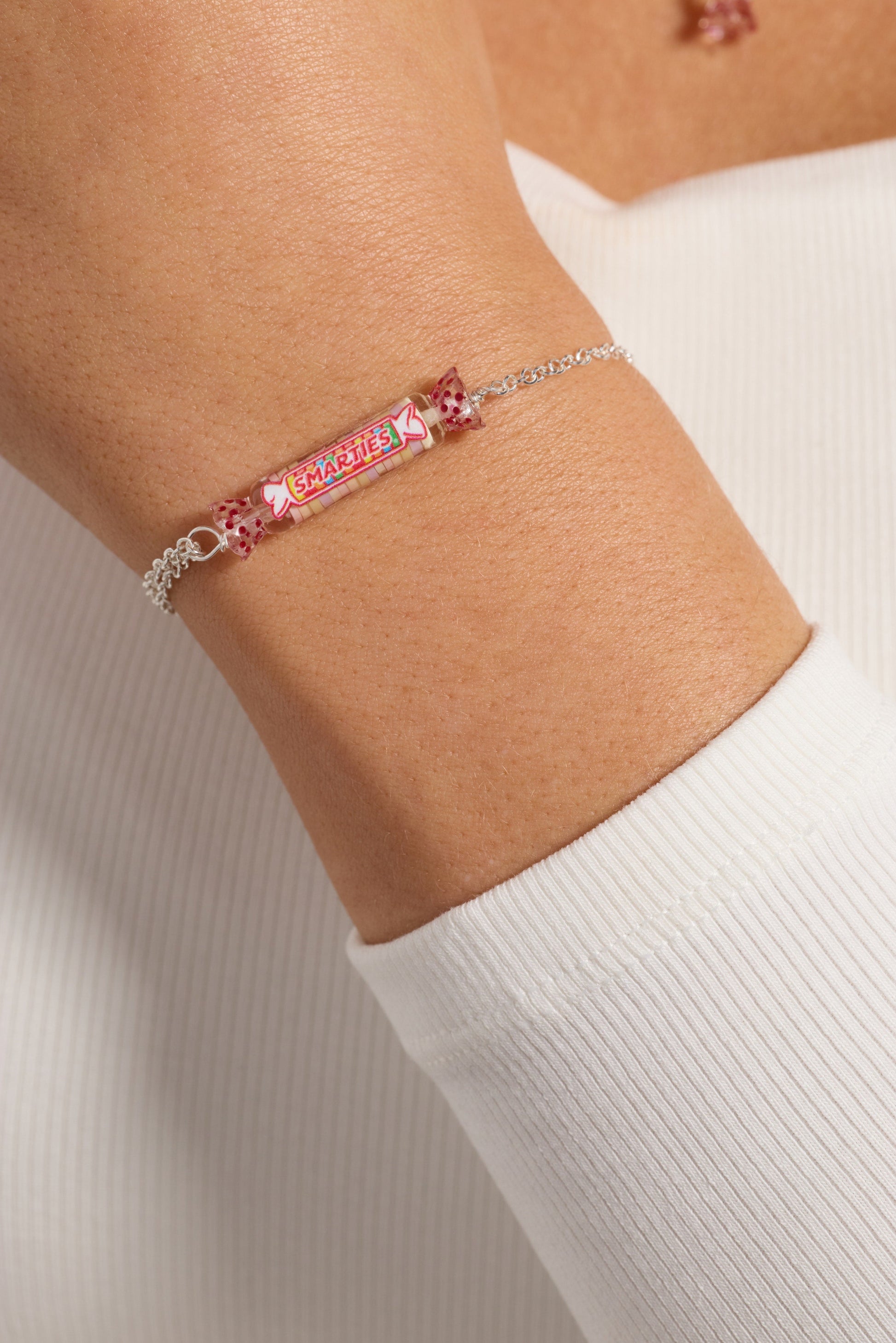 Smarties® Pull Chain Bracelet Silver
