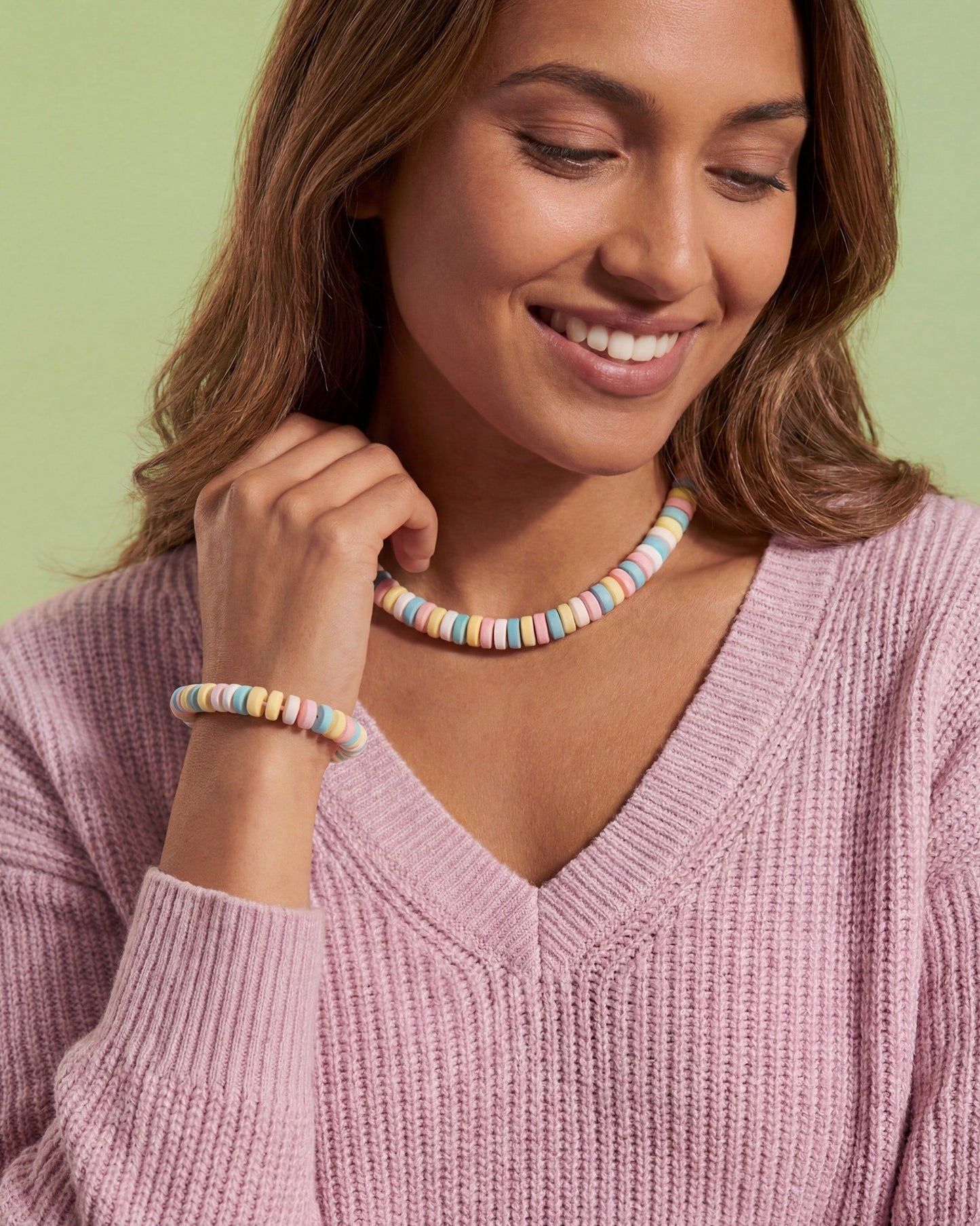Smarties® Candy Stretch Bracelet Silver