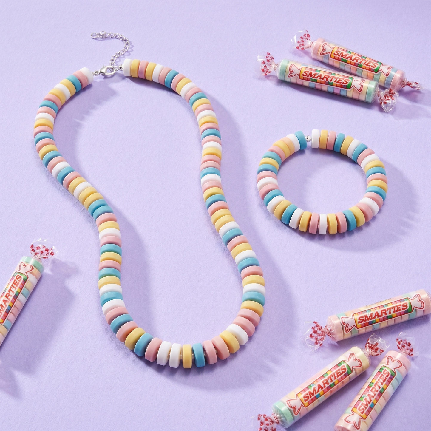 Smarties® Candy Stretch Bracelet Silver