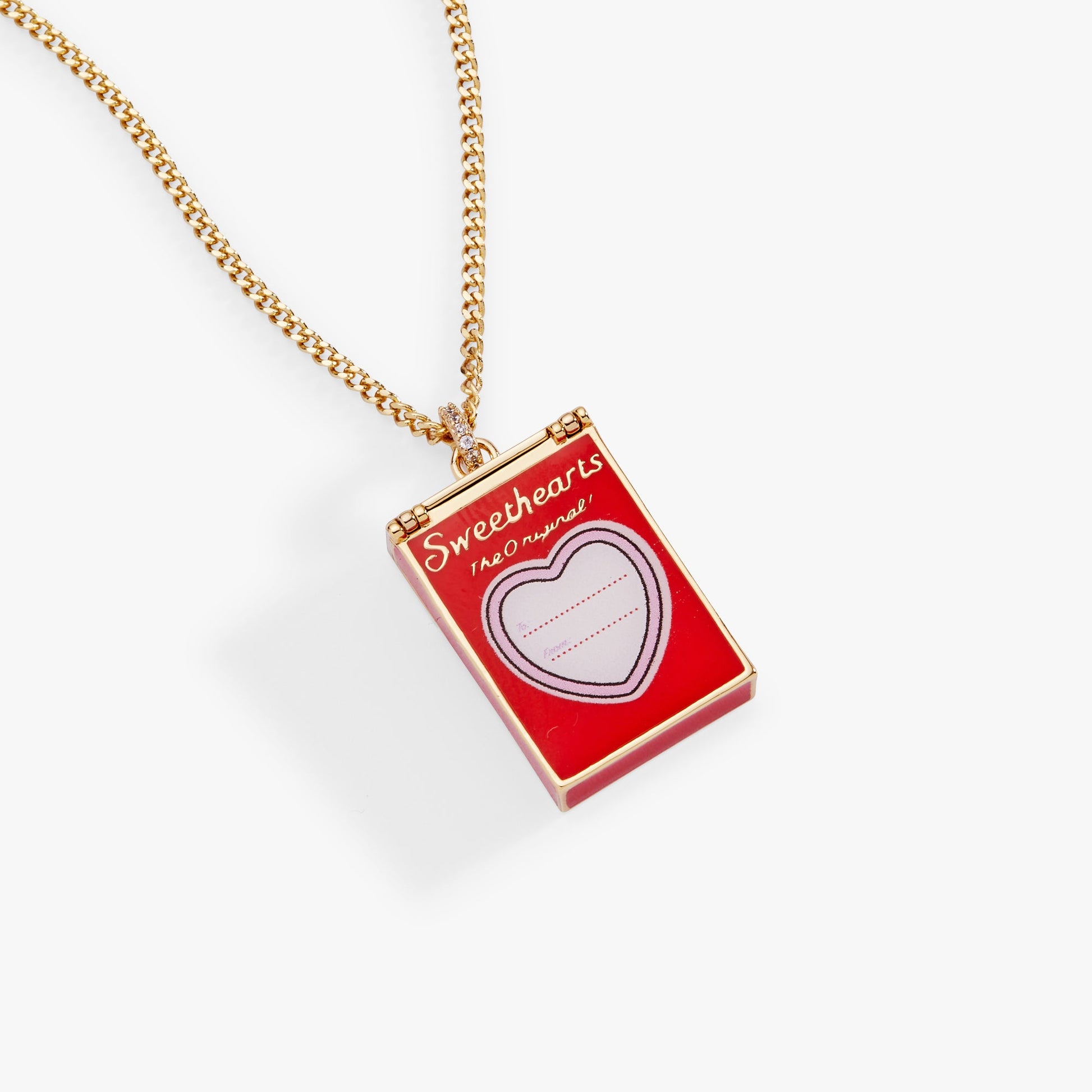 Sweethearts® Box Pendant Necklace Gold