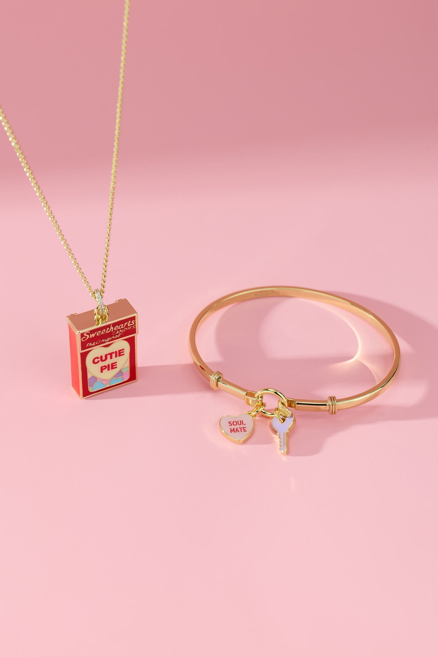 Sweethearts® Box Pendant Necklace Gold