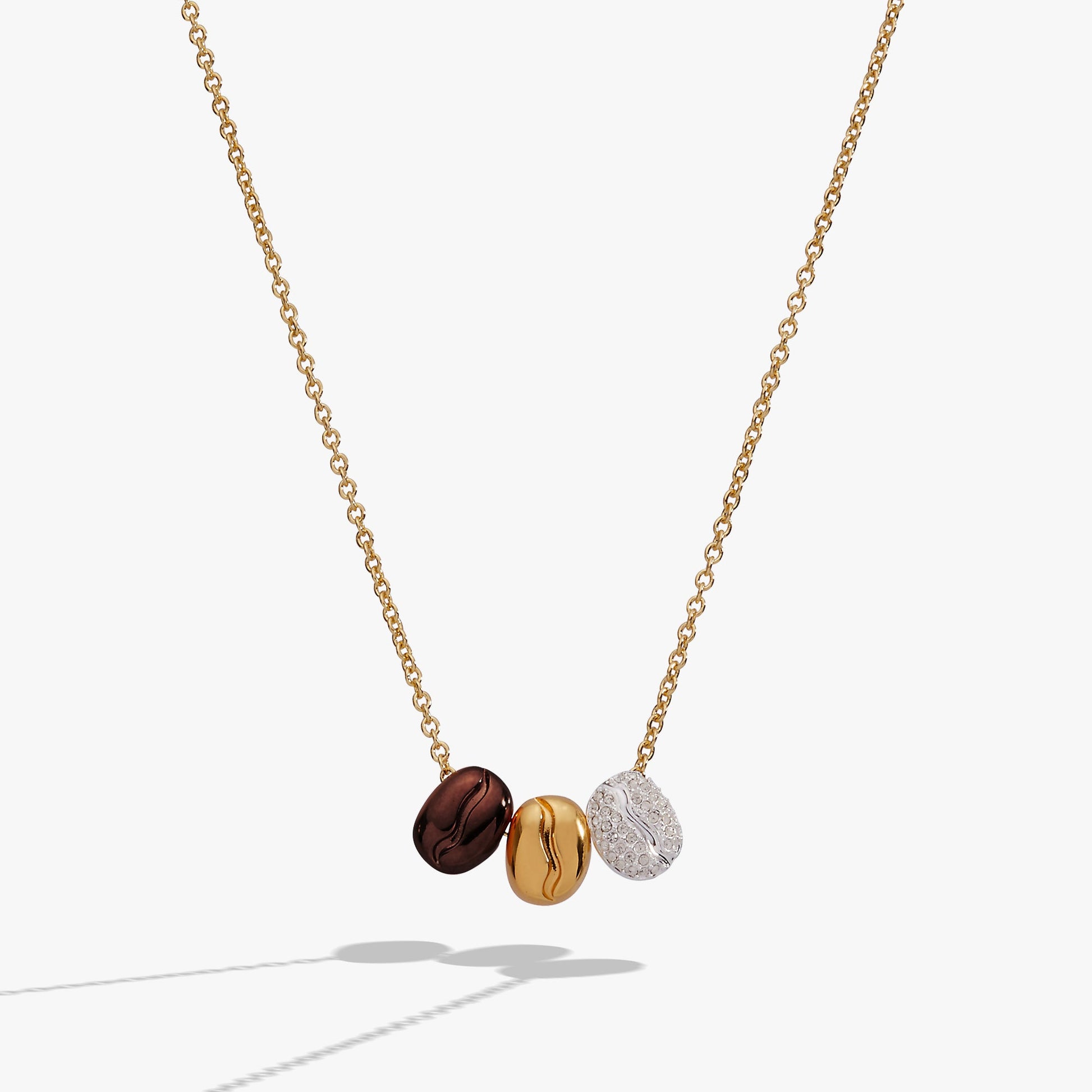 Coffee Bean Necklace Tri-Tone