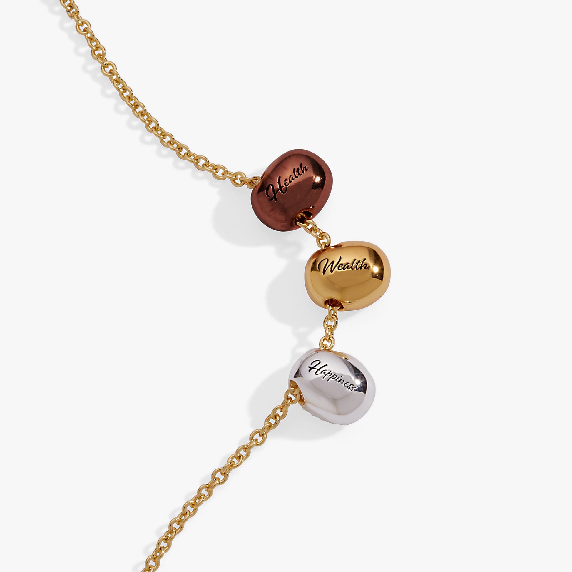 Coffee Bean Necklace Tri-Tone