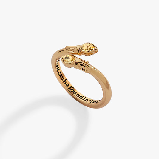 Harry Potter™ Great Hall Candle wrap ring Gold