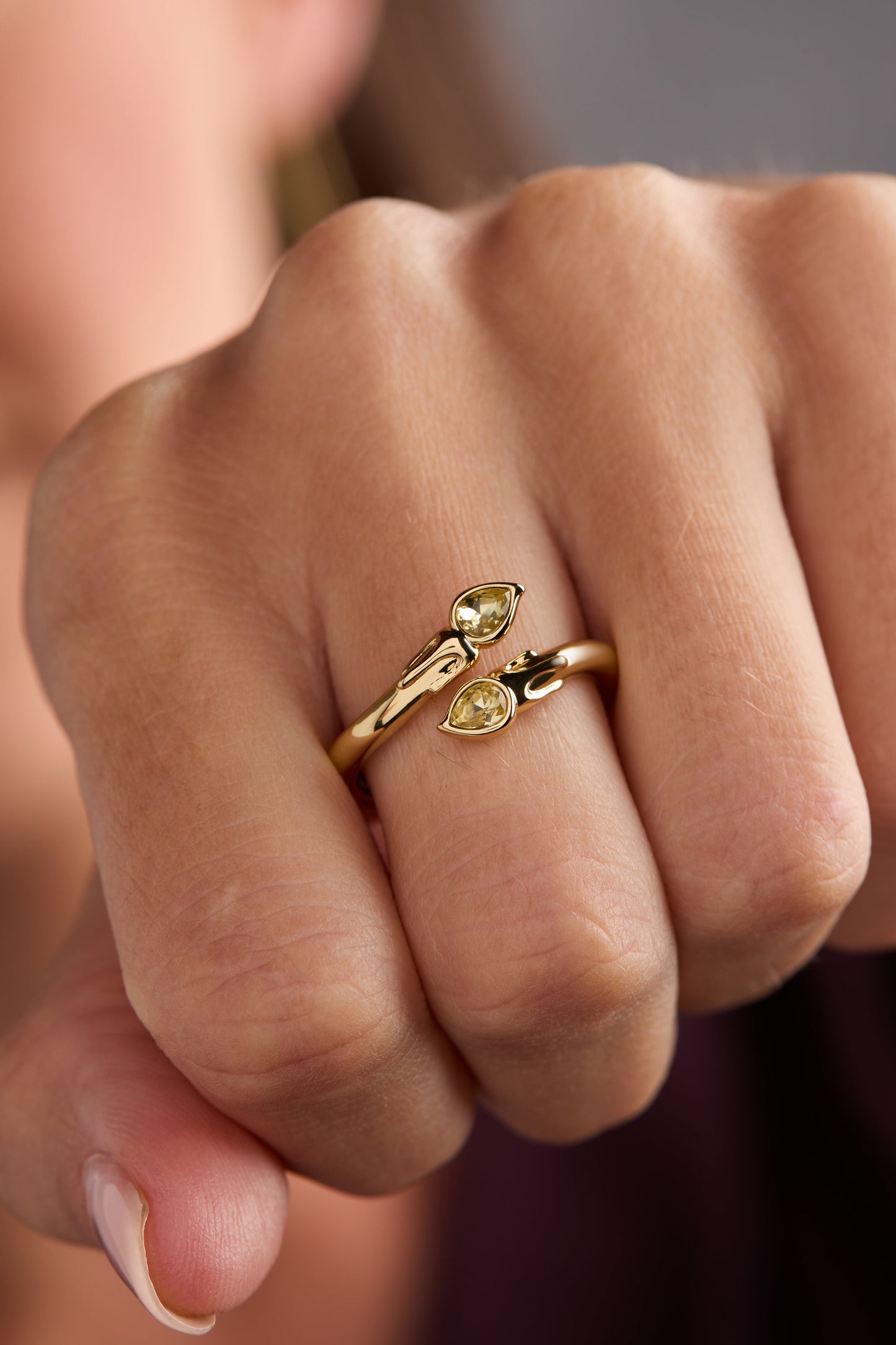 Harry Potter™ Great Hall Candle wrap ring Gold