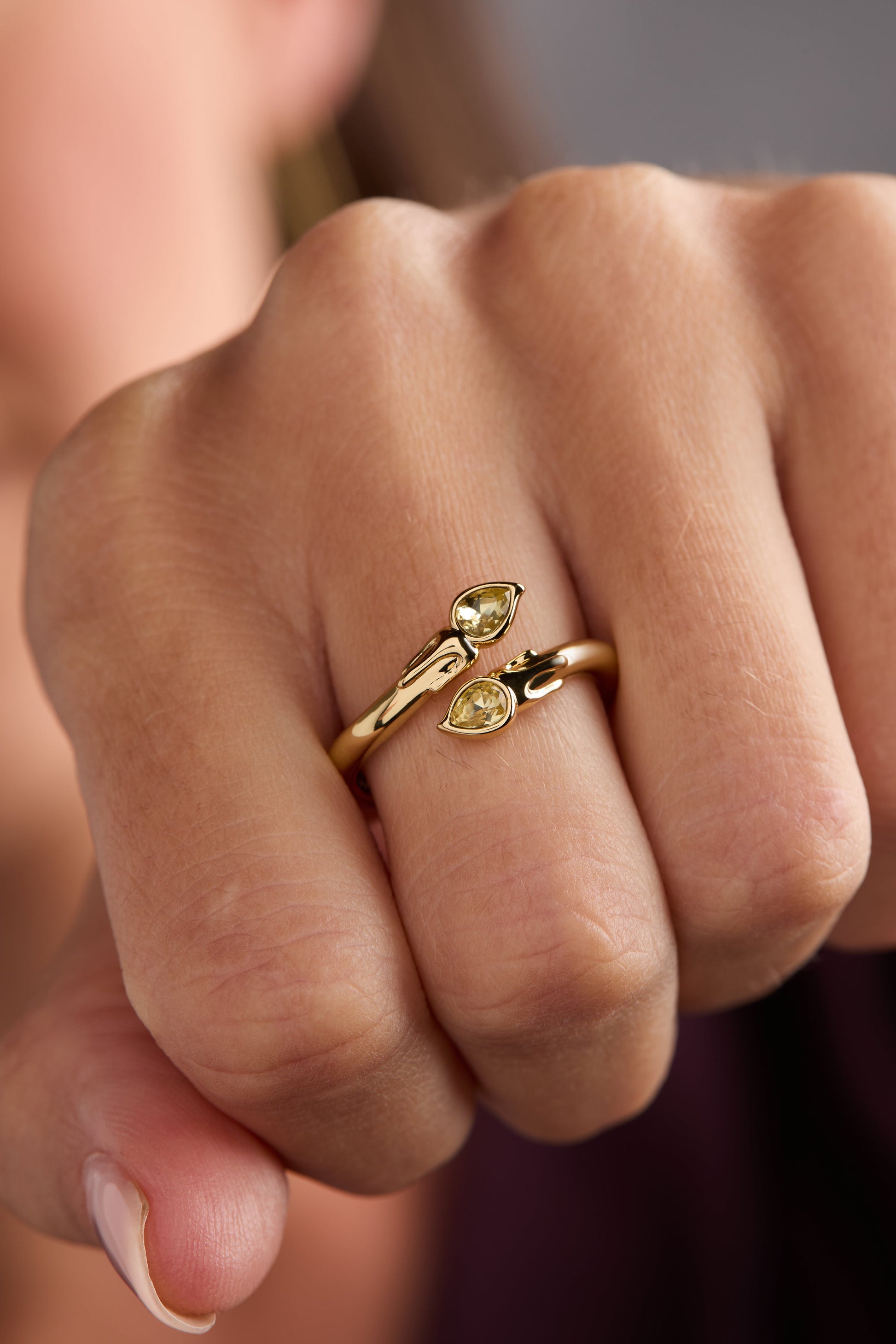 Harry Potter™ Great Hall Candle wrap ring Gold
