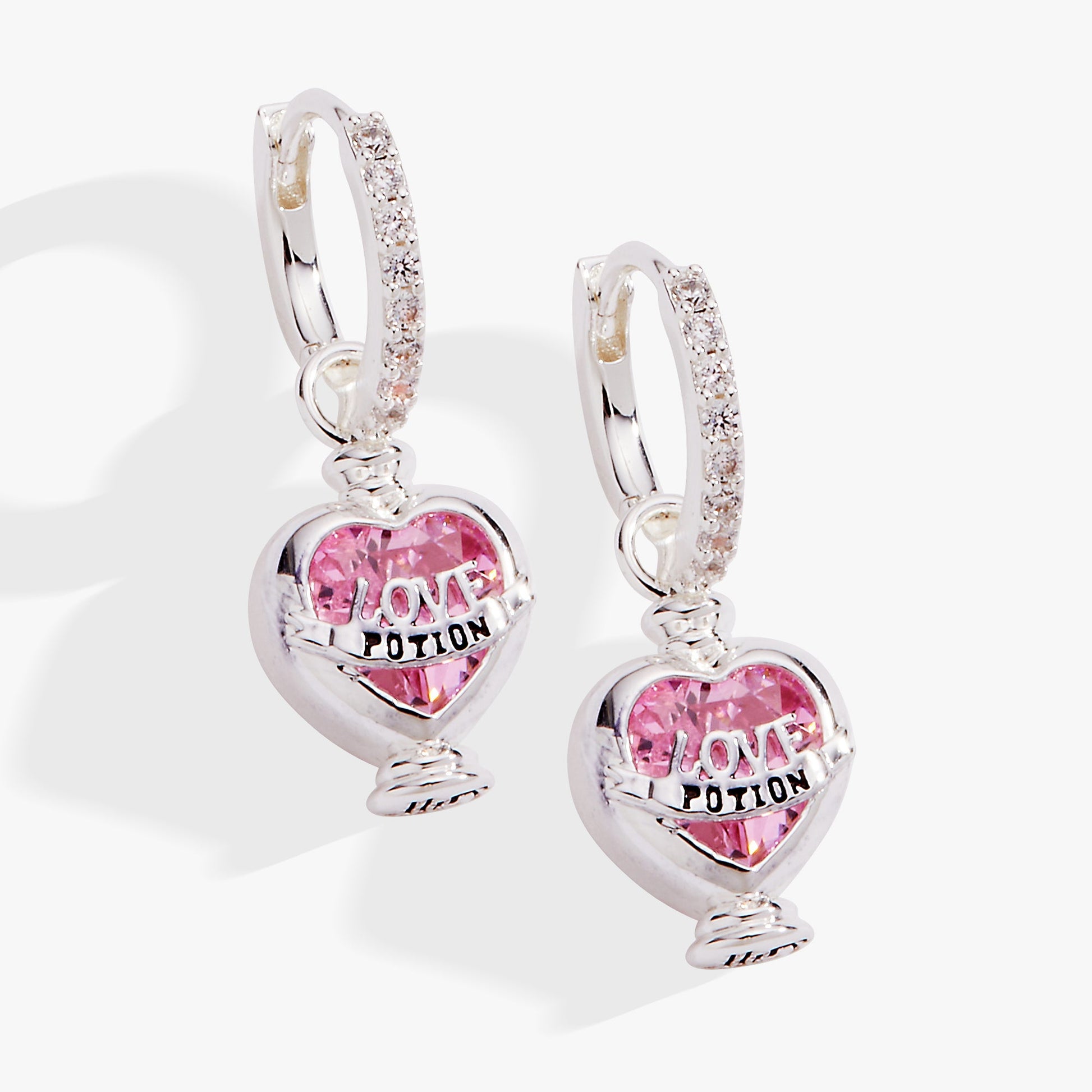 Harry Potter™ Love Potion Crystal Huggie Hoop Earring Silver