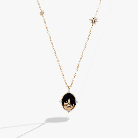 Harry Potter™ Hogwarts Pendant Necklace Gold