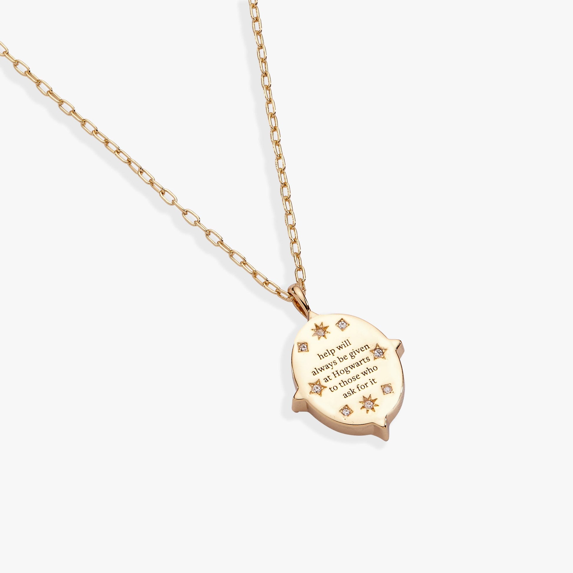 Harry Potter™ Hogwarts Pendant Necklace Gold