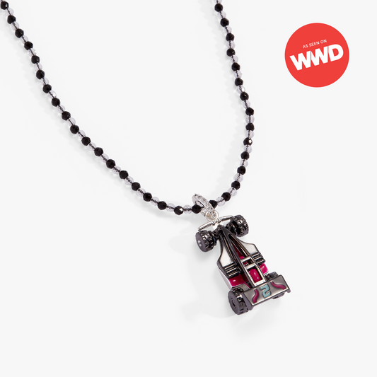 Hot Wheels™ Car Pendant Necklace Silver