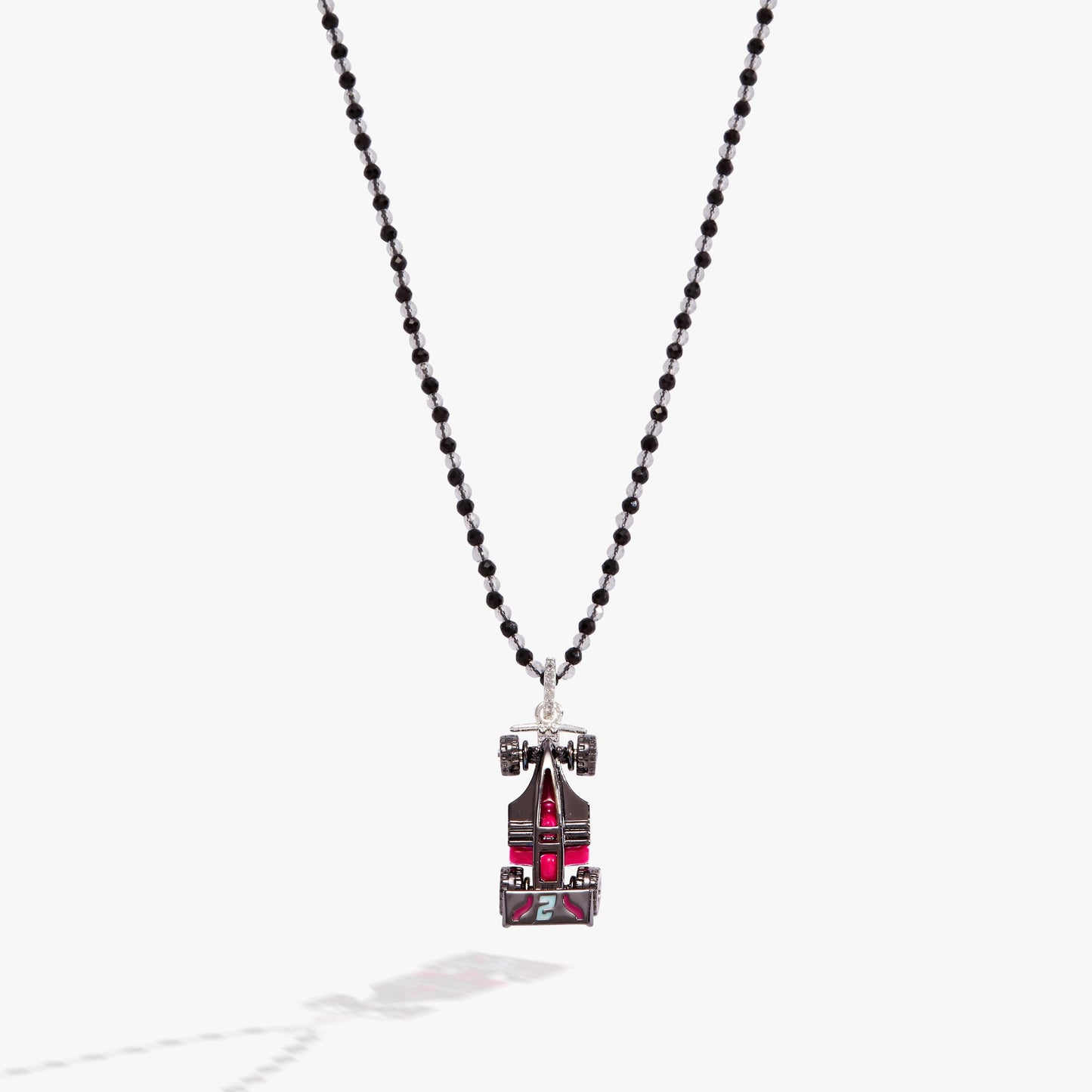 Hot Wheels™ Car Pendant Necklace Silver