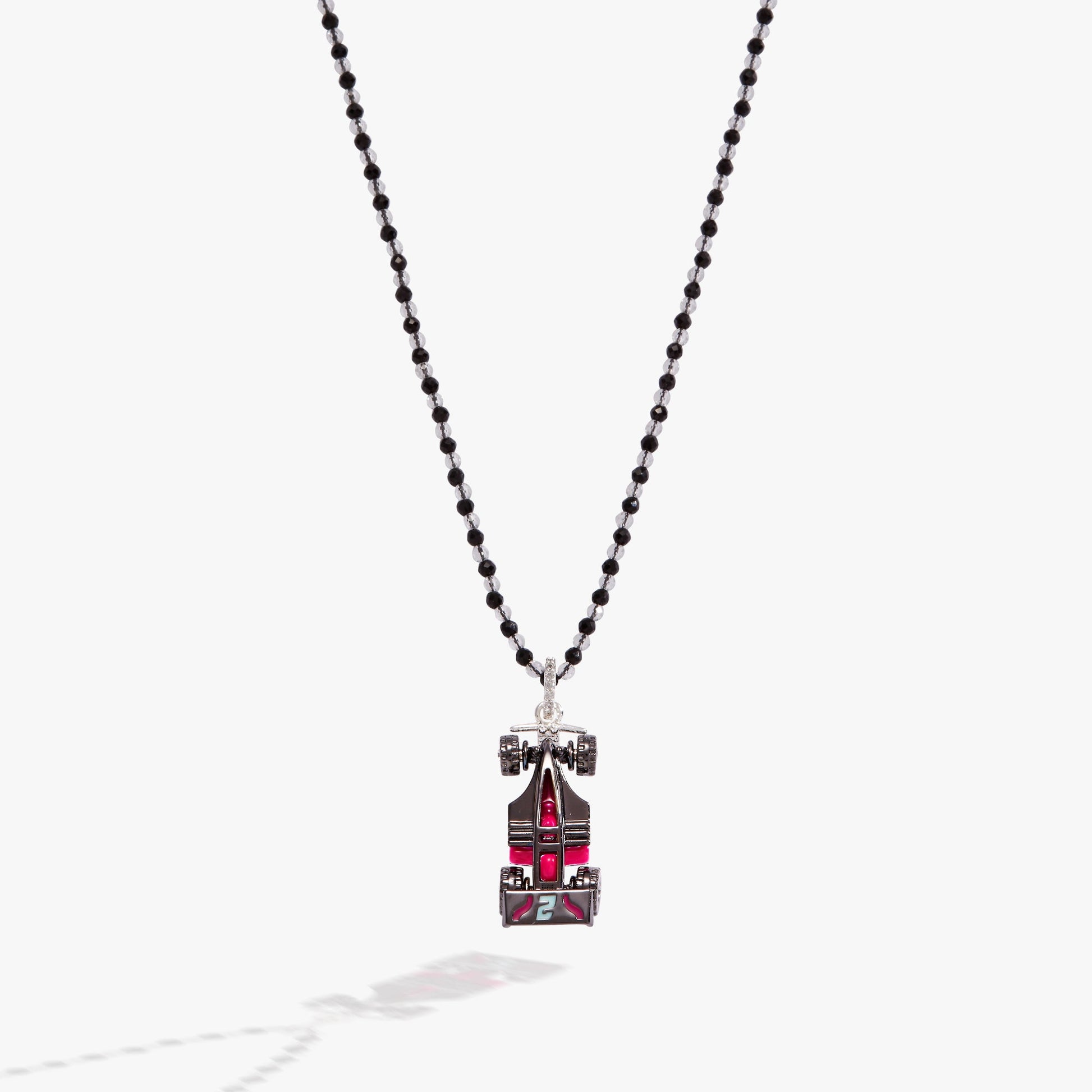 Hot Wheels™ Car Pendant Necklace Silver